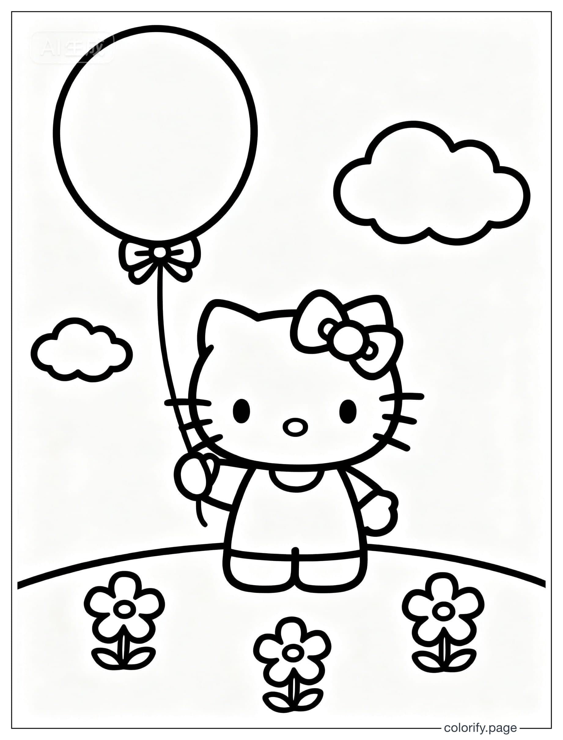 Hello Kitty coloring pages - Free & Printable (No Watermark)