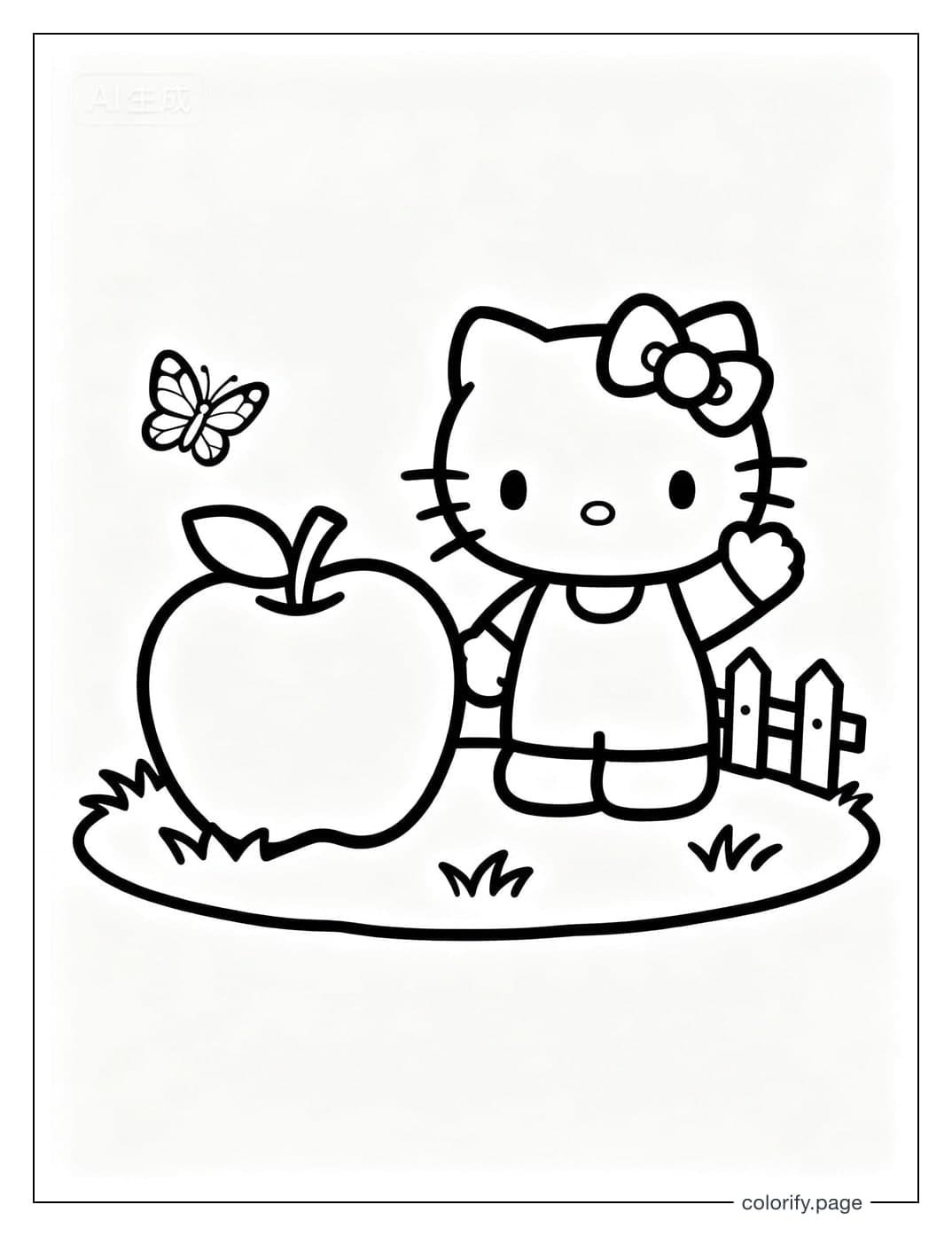 Hello Kitty coloring pages - Free & Printable (No Watermark)
