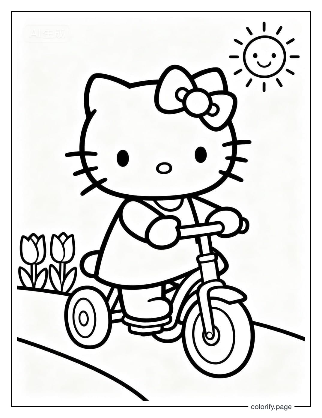 Hello Kitty coloring pages - Free & Printable (No Watermark)