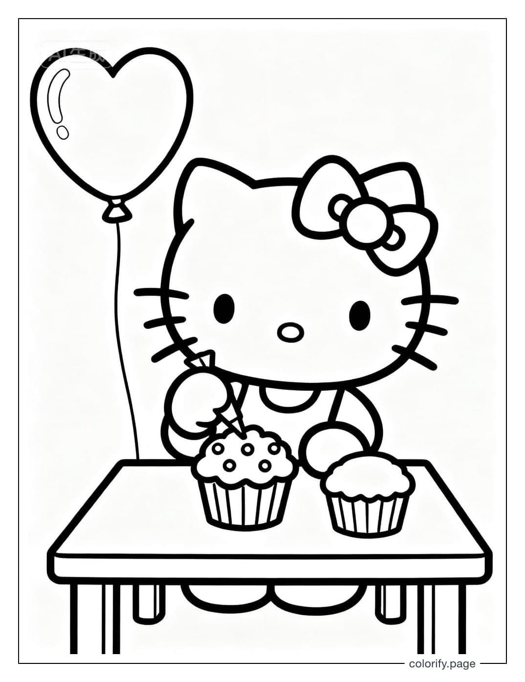 Hello Kitty coloring pages - Free & Printable (No Watermark)