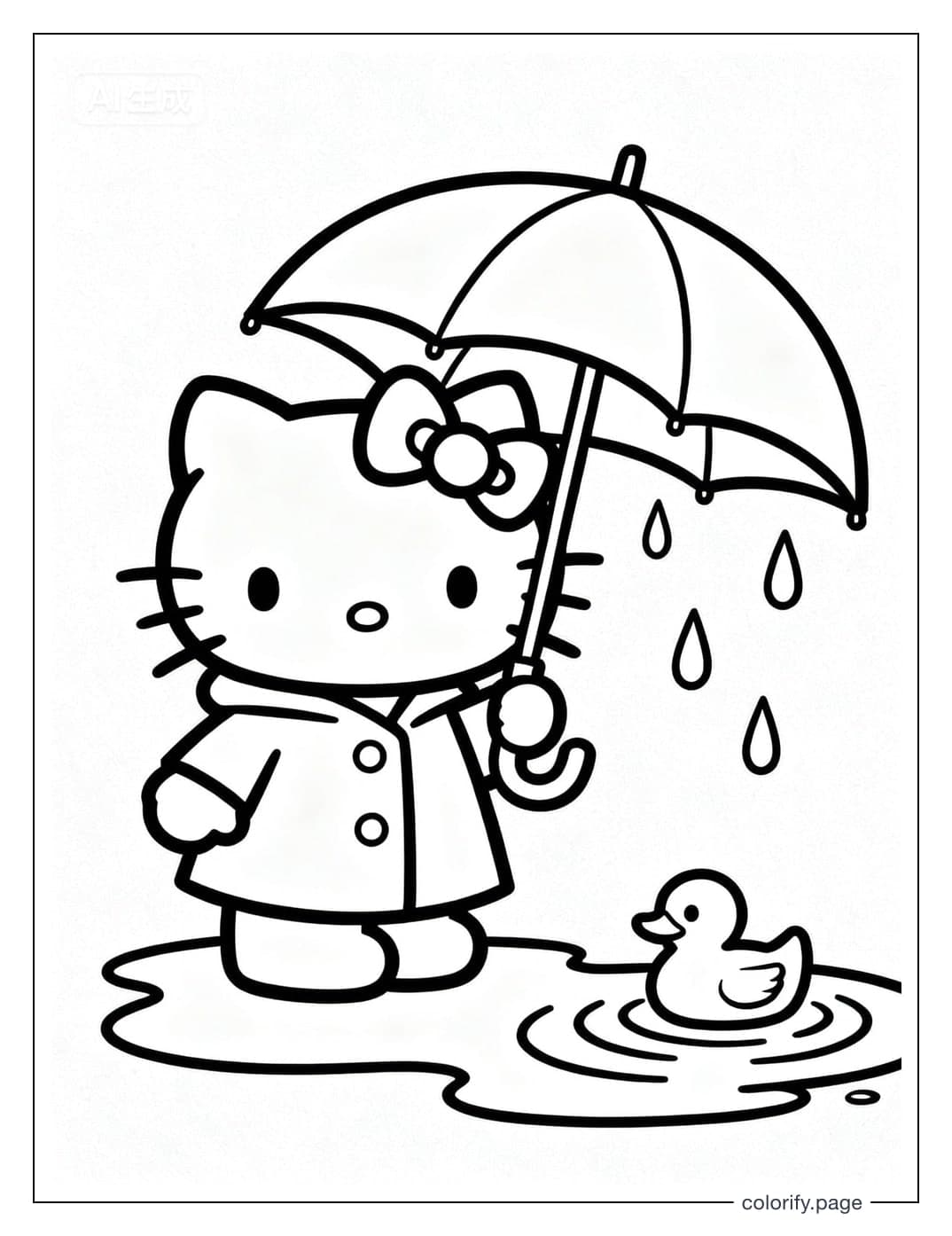 Hello Kitty coloring pages - Free & Printable (No Watermark)