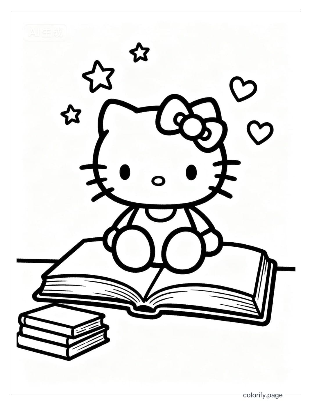 Hello Kitty coloring pages - Free & Printable (No Watermark)