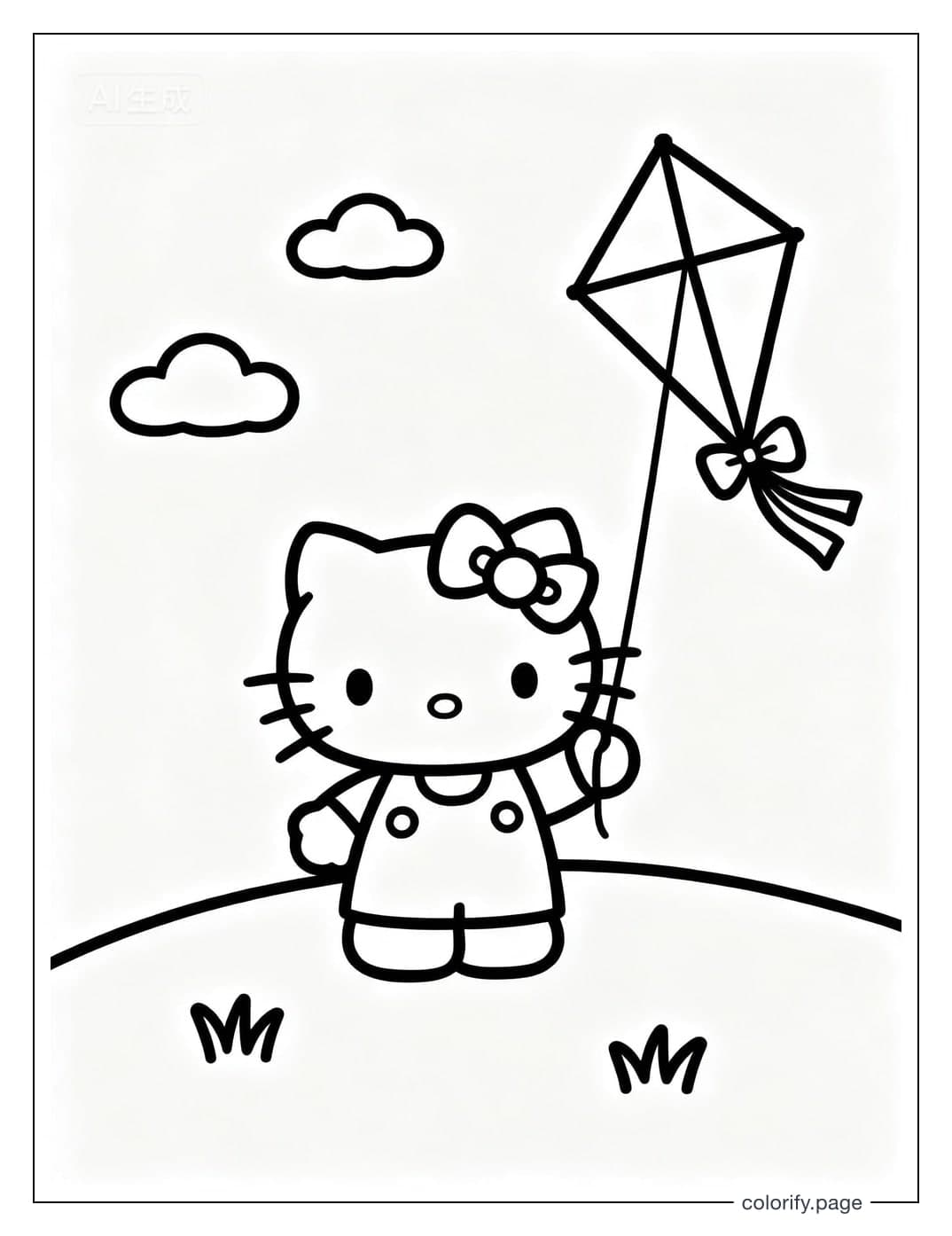 Hello Kitty coloring pages - Free & Printable (No Watermark)