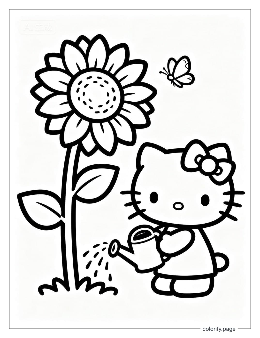 Hello Kitty coloring pages - Free & Printable (No Watermark)