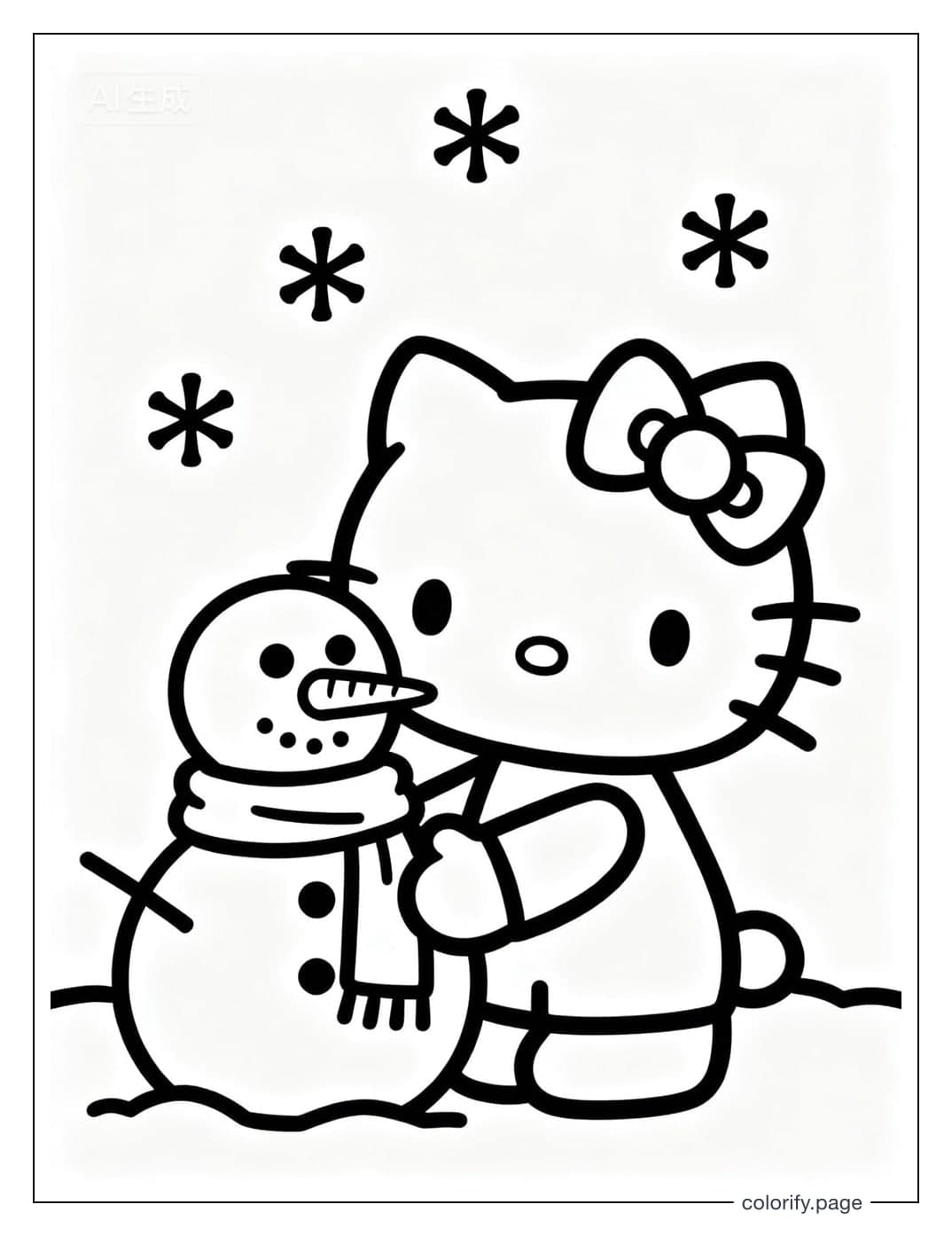 Hello Kitty coloring pages - Free & Printable (No Watermark)
