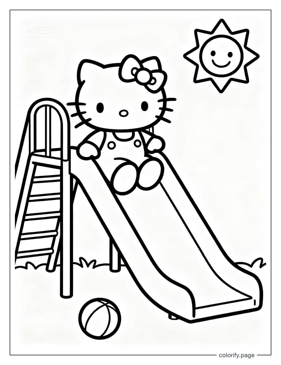 Hello Kitty coloring pages - Free & Printable (No Watermark)
