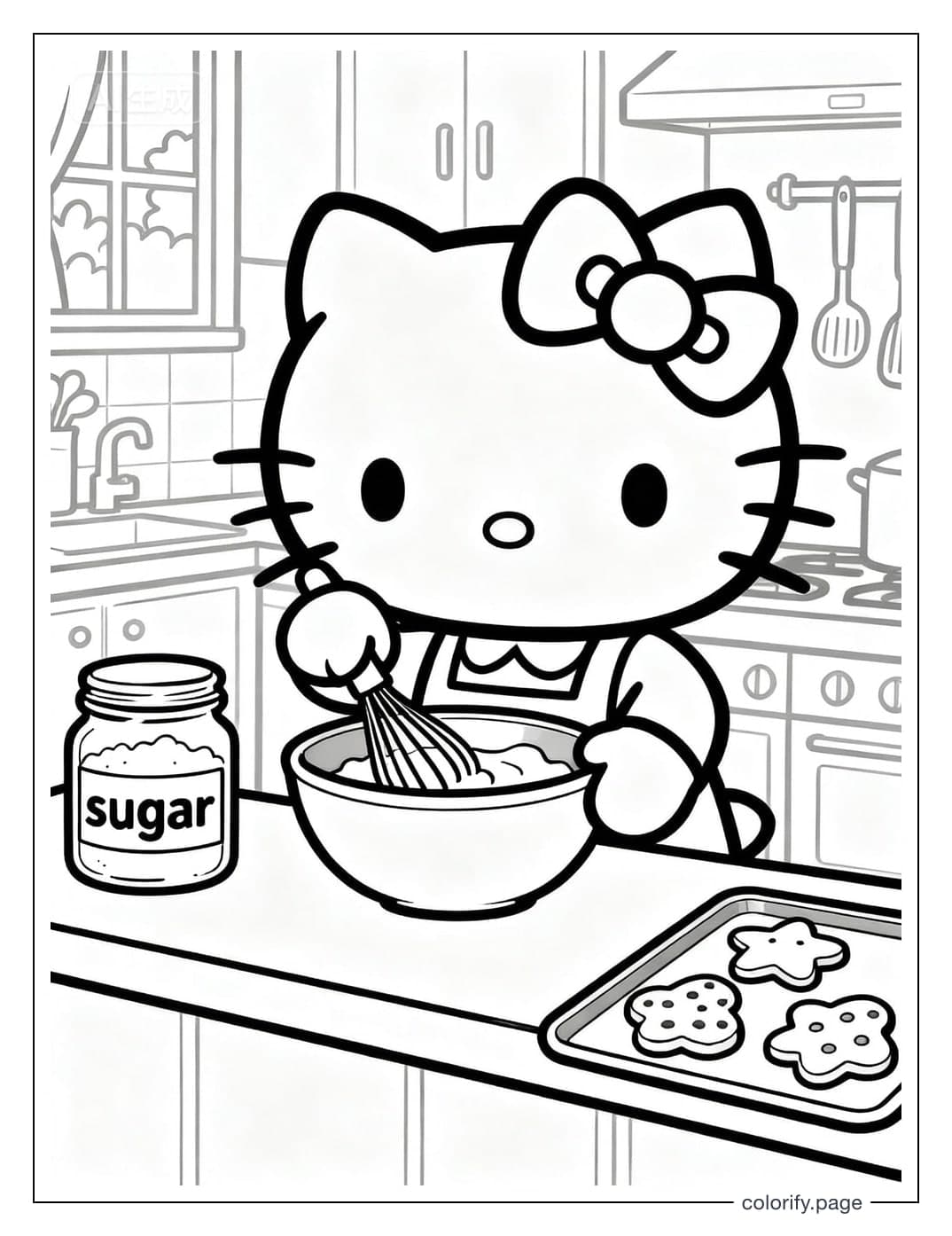 Páginas para colorear de Hello Kitty - Gratis e imprimibles (Sin marca de agua)