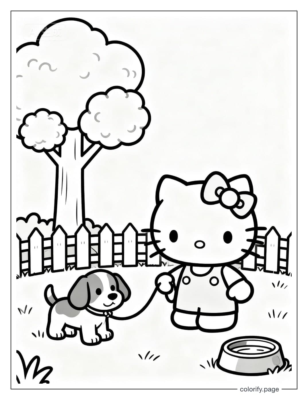 Hello Kitty coloring pages - Free & Printable (No Watermark)