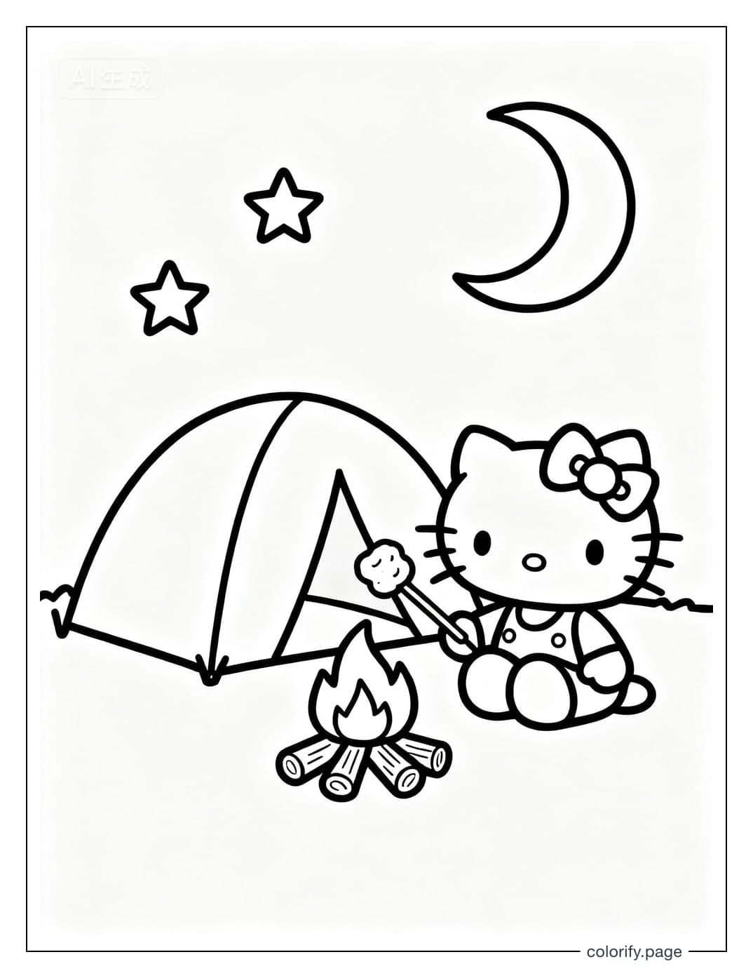 Hello Kitty coloring pages - Free & Printable (No Watermark)