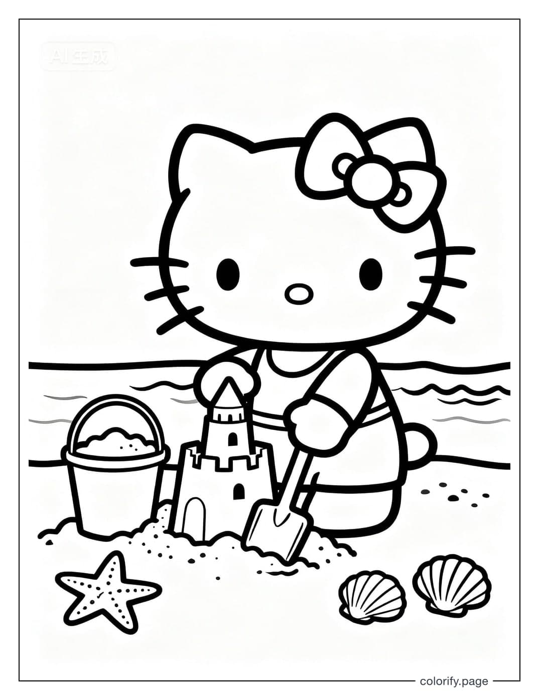 Hello Kitty coloring pages - Free & Printable (No Watermark)