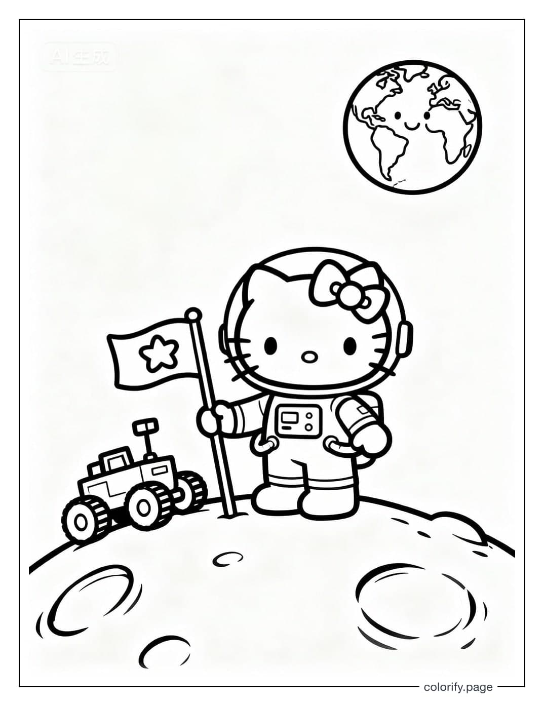 Hello Kitty coloring pages - Free & Printable (No Watermark)