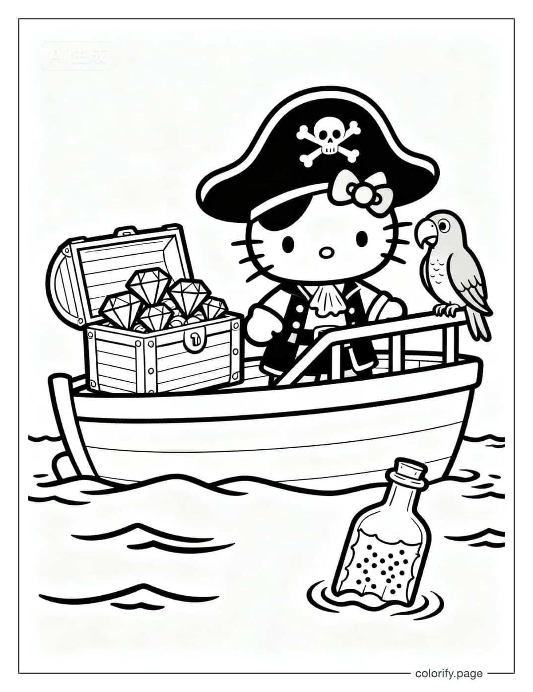 Hello Kitty coloring pages - Free & Printable (No Watermark)