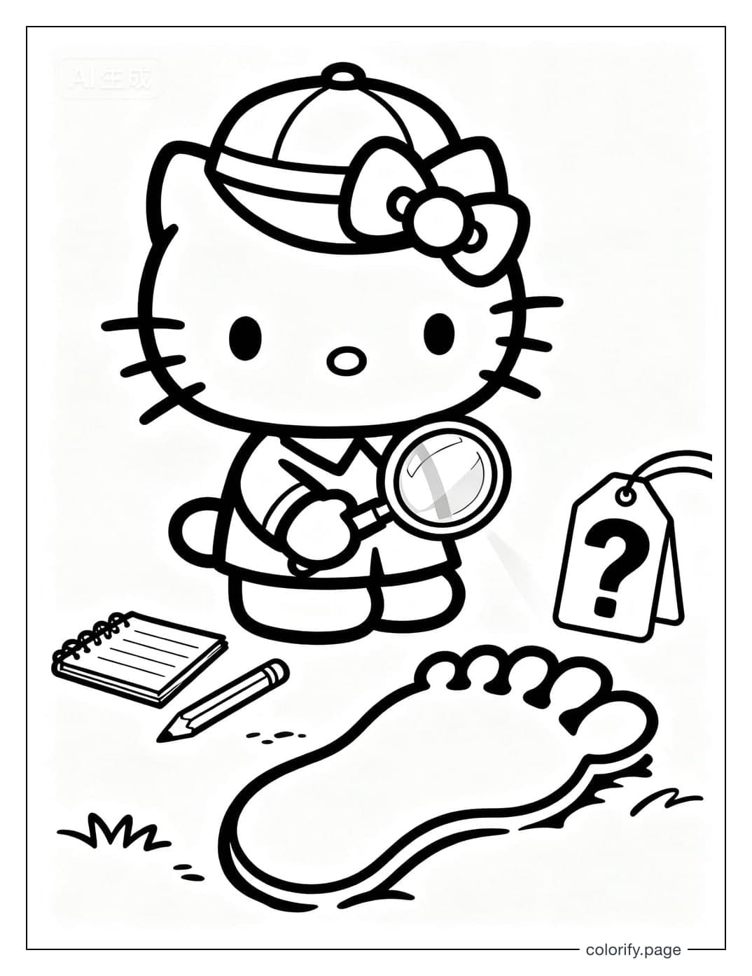 Hello Kitty coloring pages - Free & Printable (No Watermark)