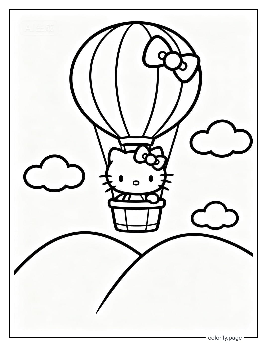 Hello Kitty coloring pages - Free & Printable (No Watermark)
