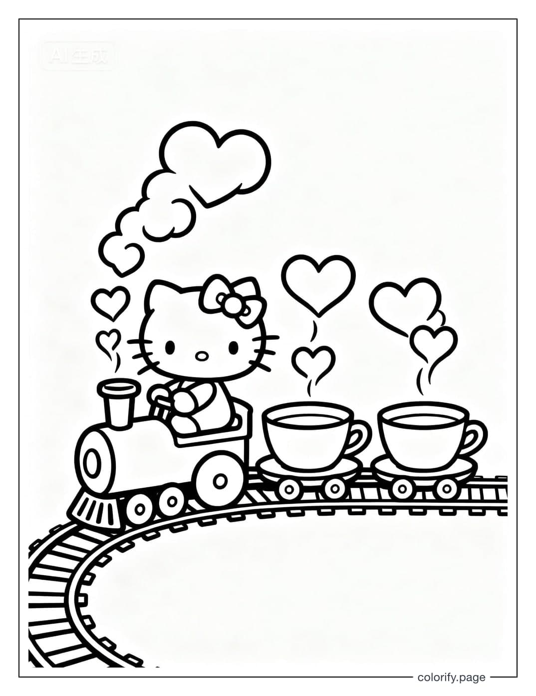 Hello Kitty coloring pages - Free & Printable (No Watermark)