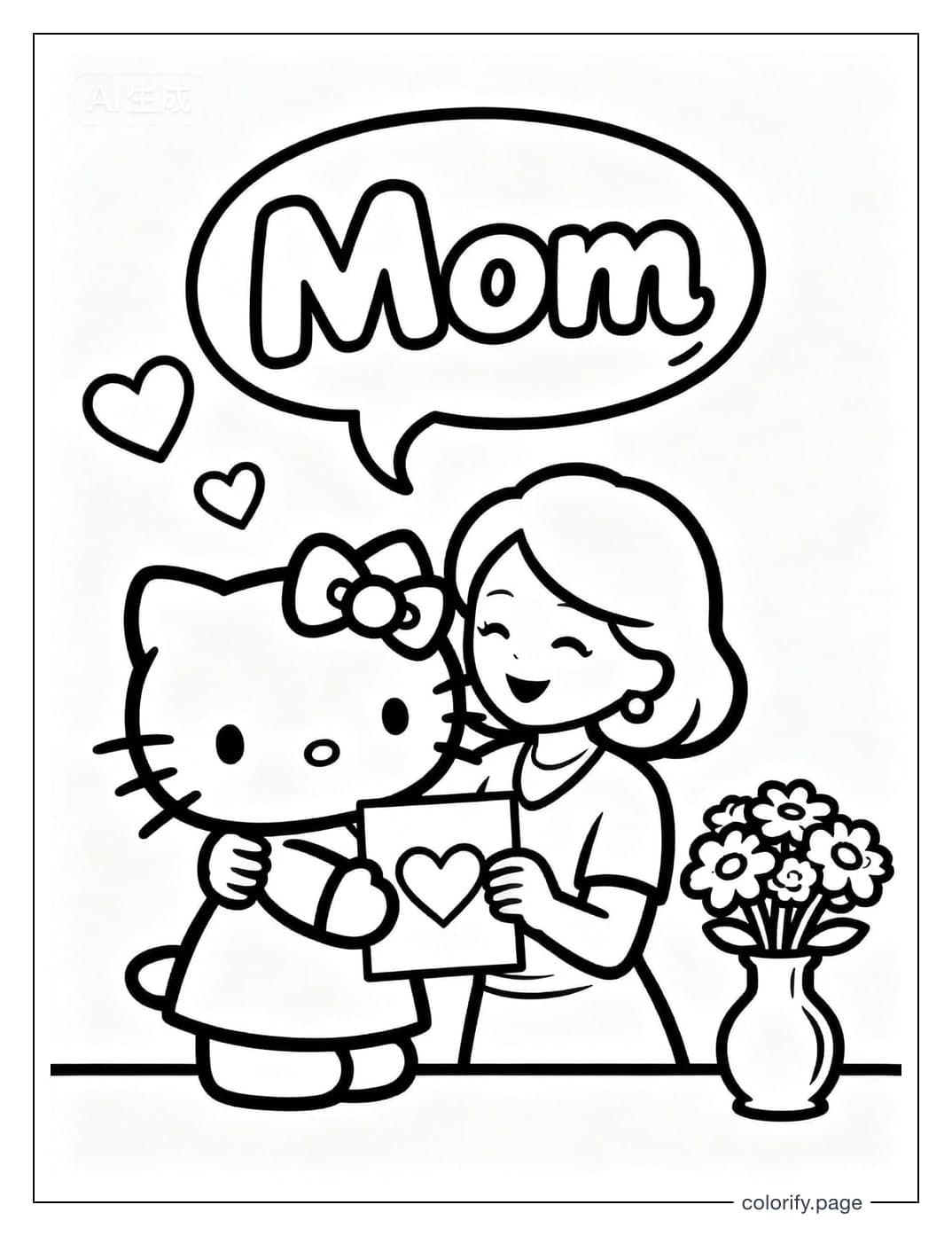 Hello Kitty coloring pages - Free & Printable (No Watermark)