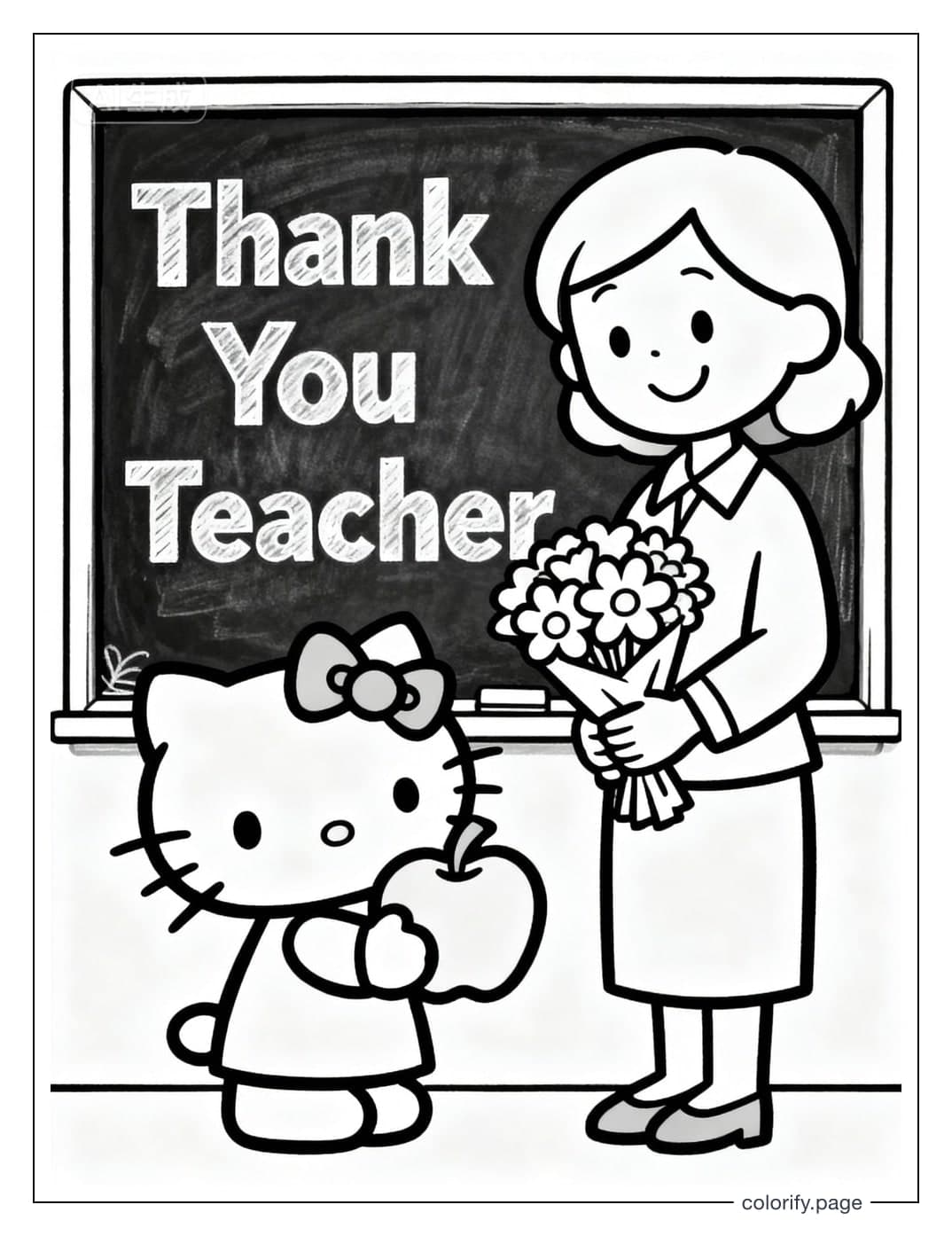 Hello Kitty coloring pages - Free & Printable (No Watermark)