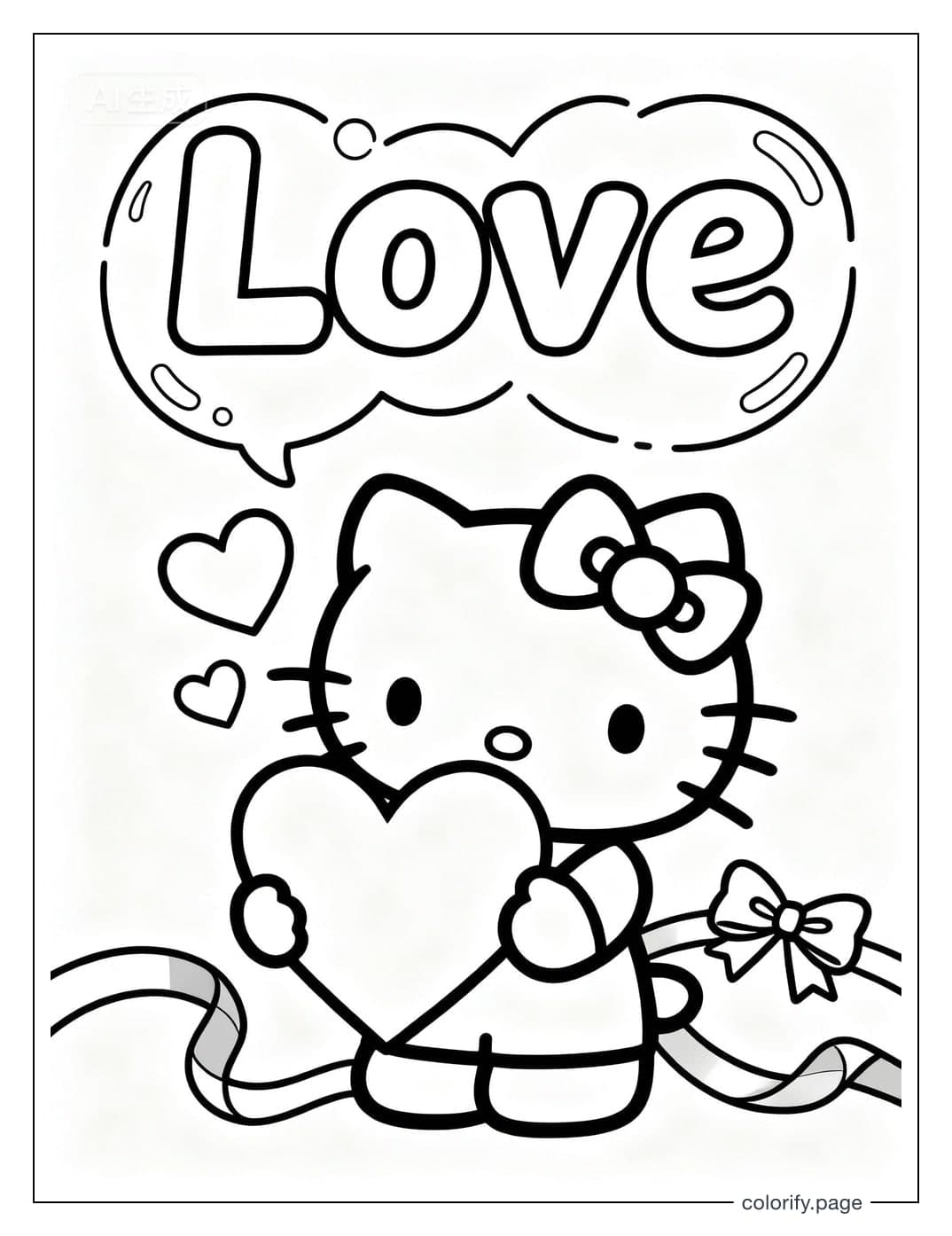 Hello Kitty coloring pages - Free & Printable (No Watermark)