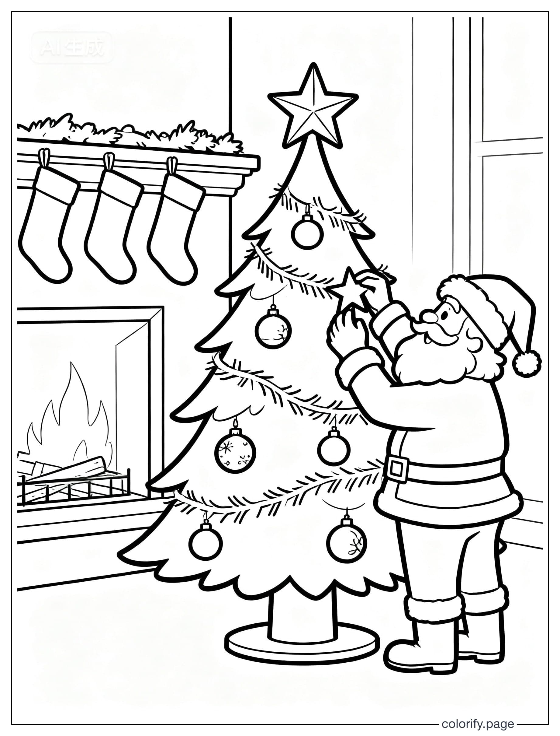 Christmas coloring pages - Free & Printable (No Watermark)