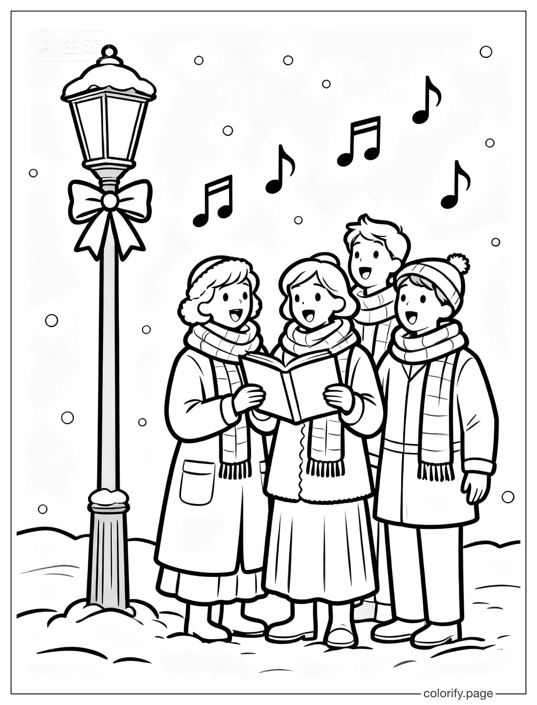 Christmas coloring pages - Free & Printable (No Watermark)