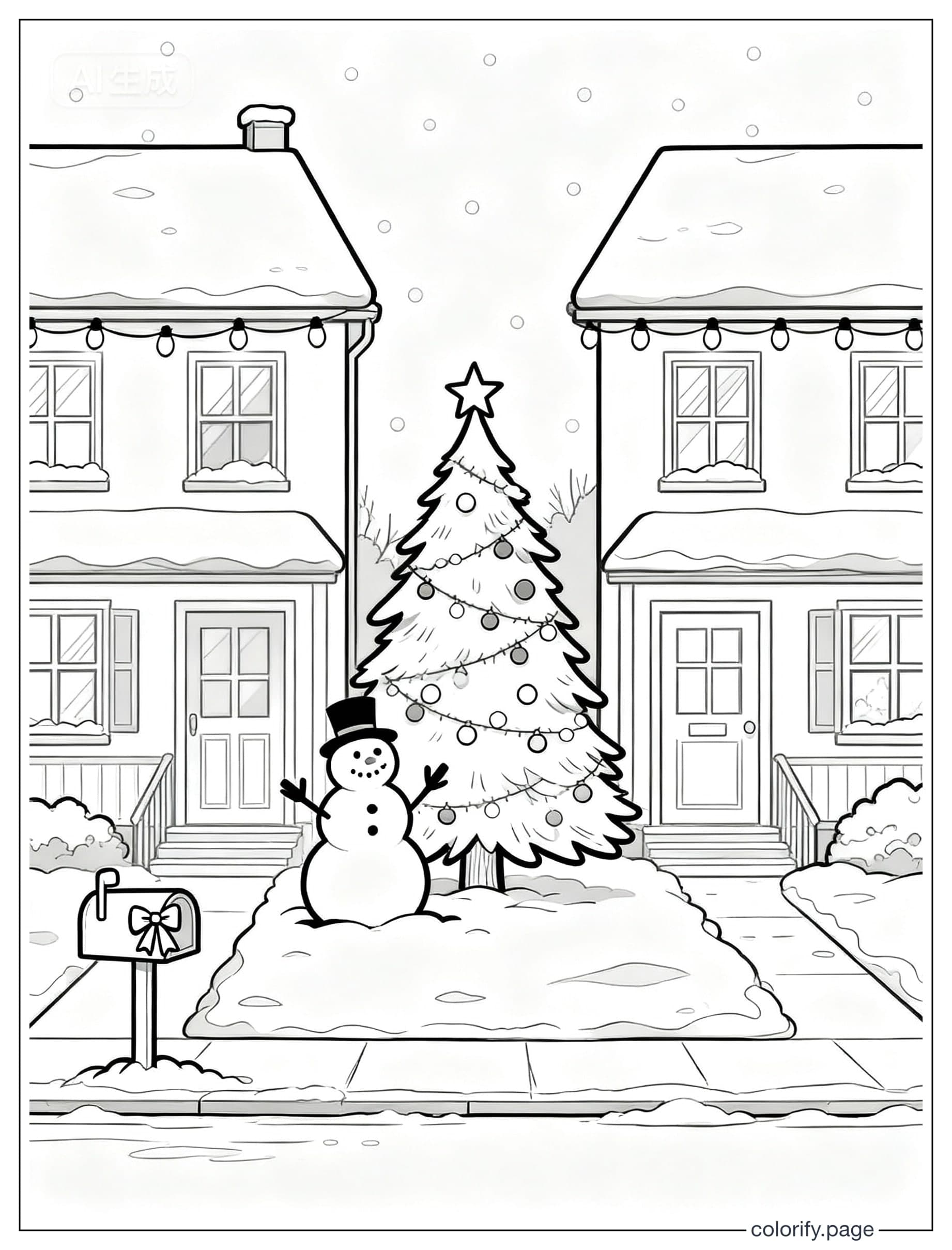 Christmas coloring pages - Free & Printable (No Watermark)