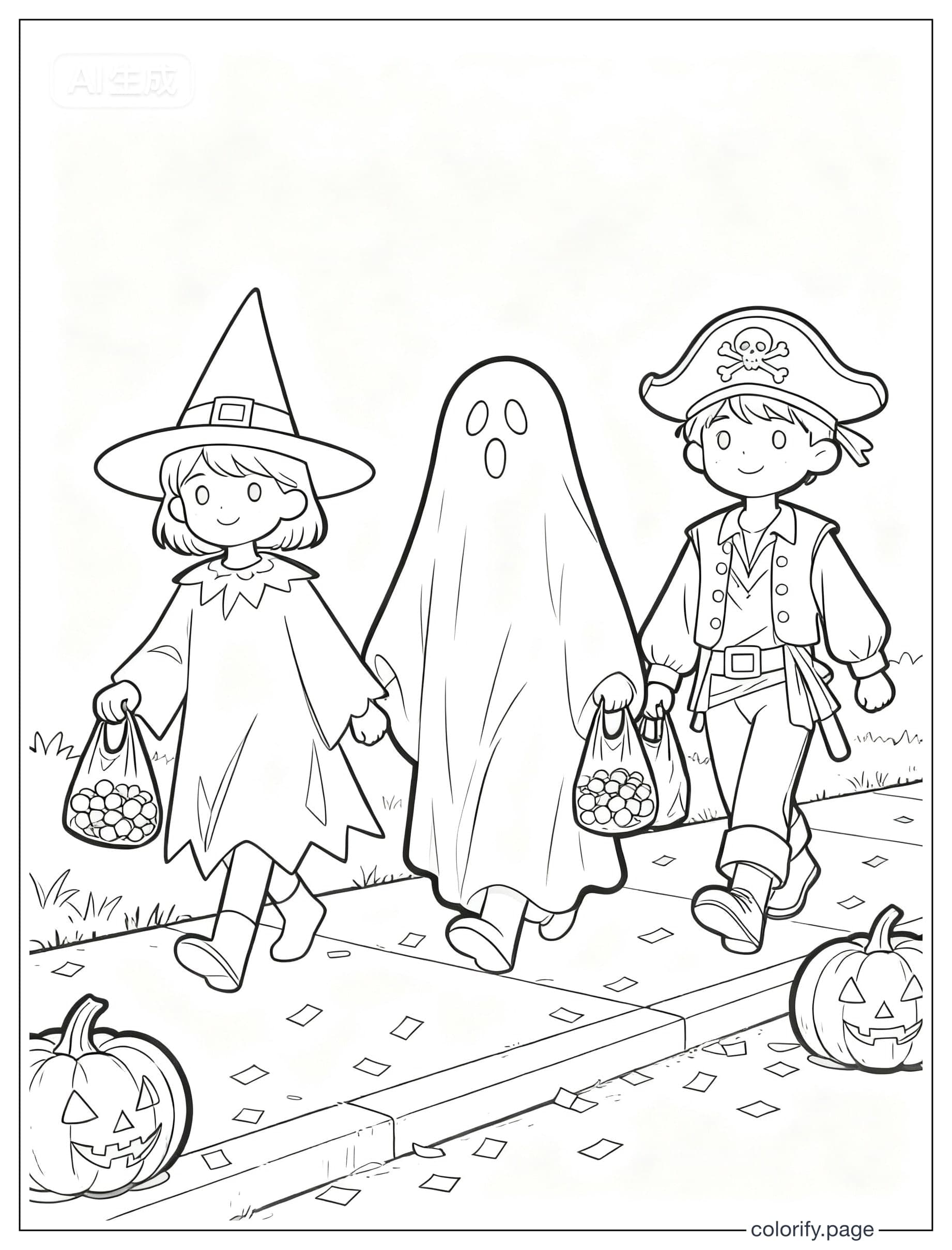 Halloween coloring pages - Free & Printable (No Watermark)
