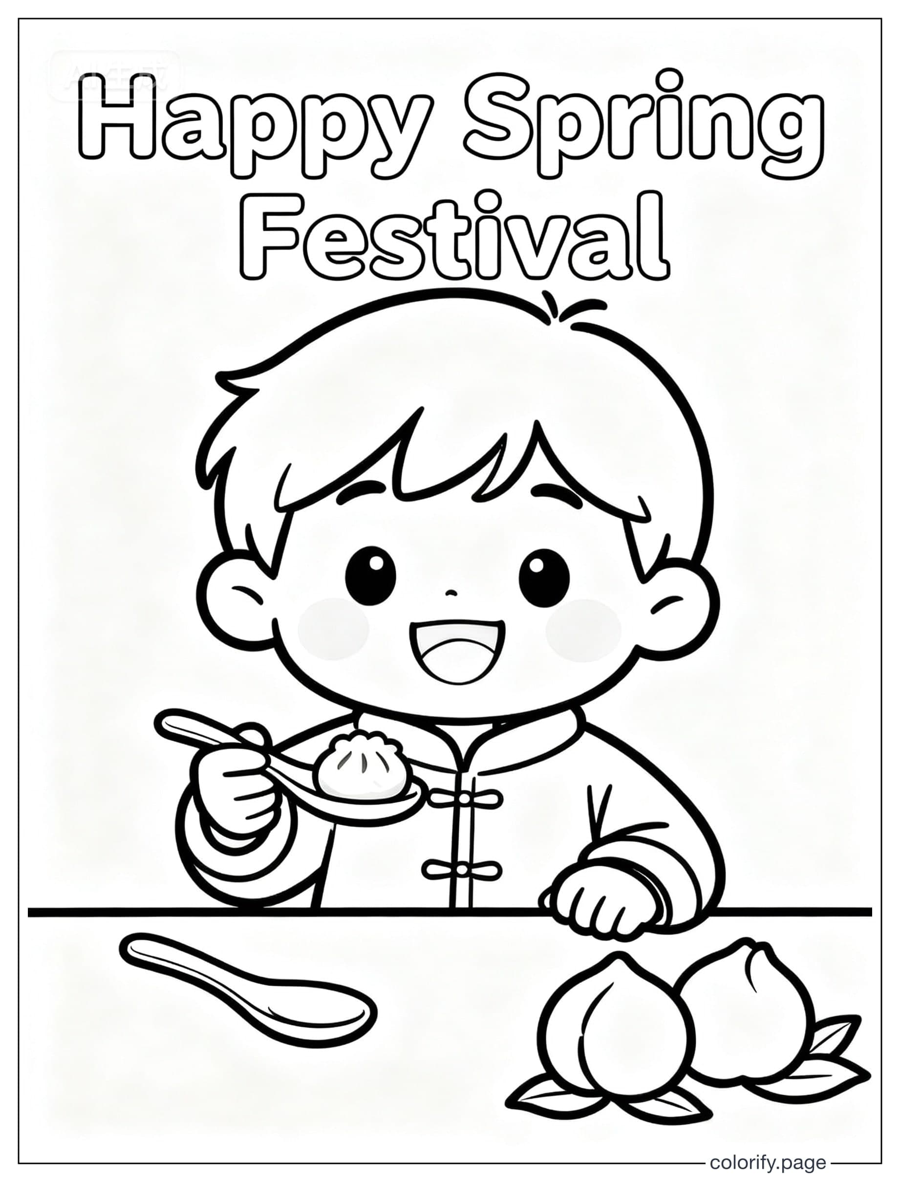 Spring Festival coloring pages - Free & Printable (No Watermark)