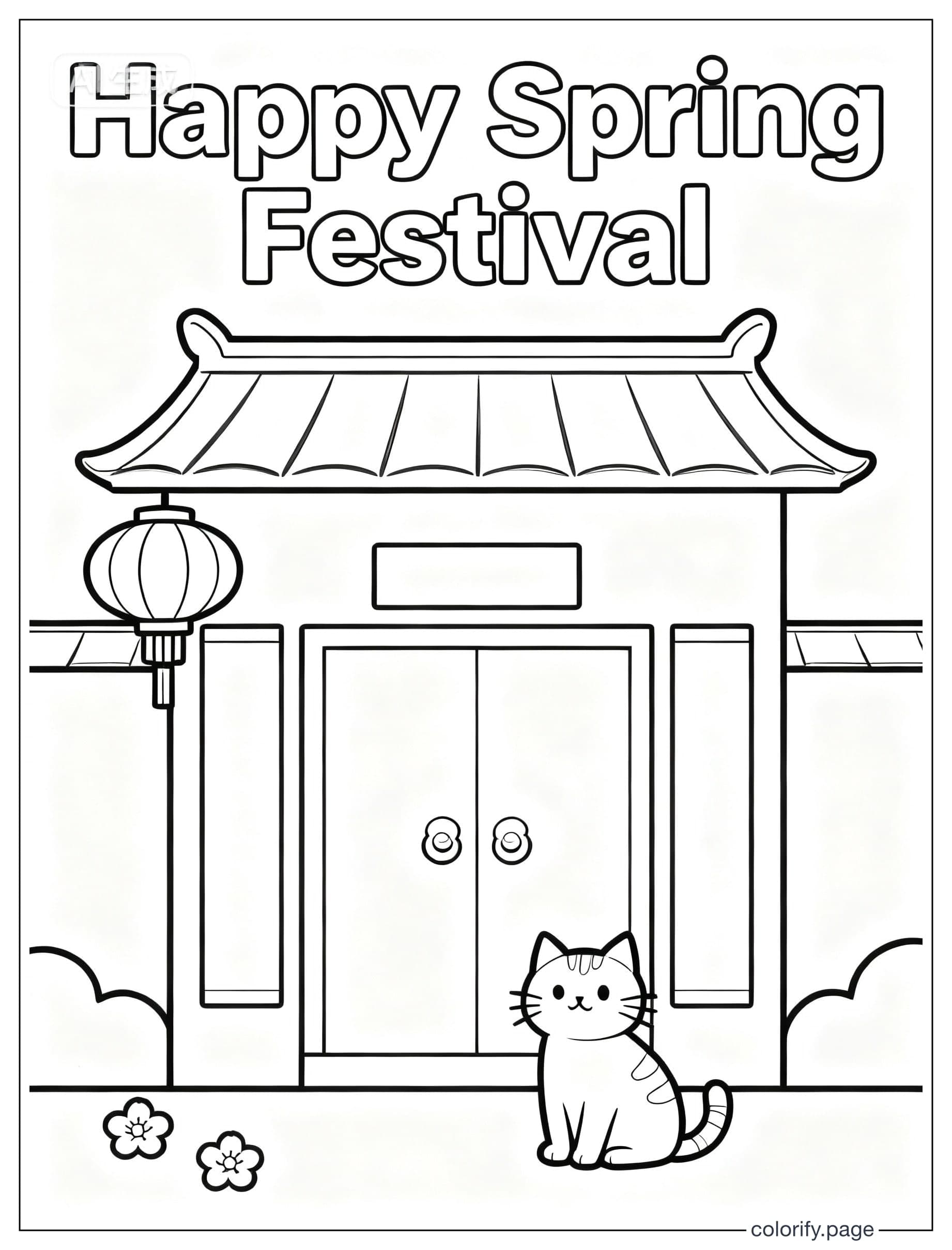 Páginas para colorear de Spring Festival - Gratis e imprimibles (Sin marca de agua)