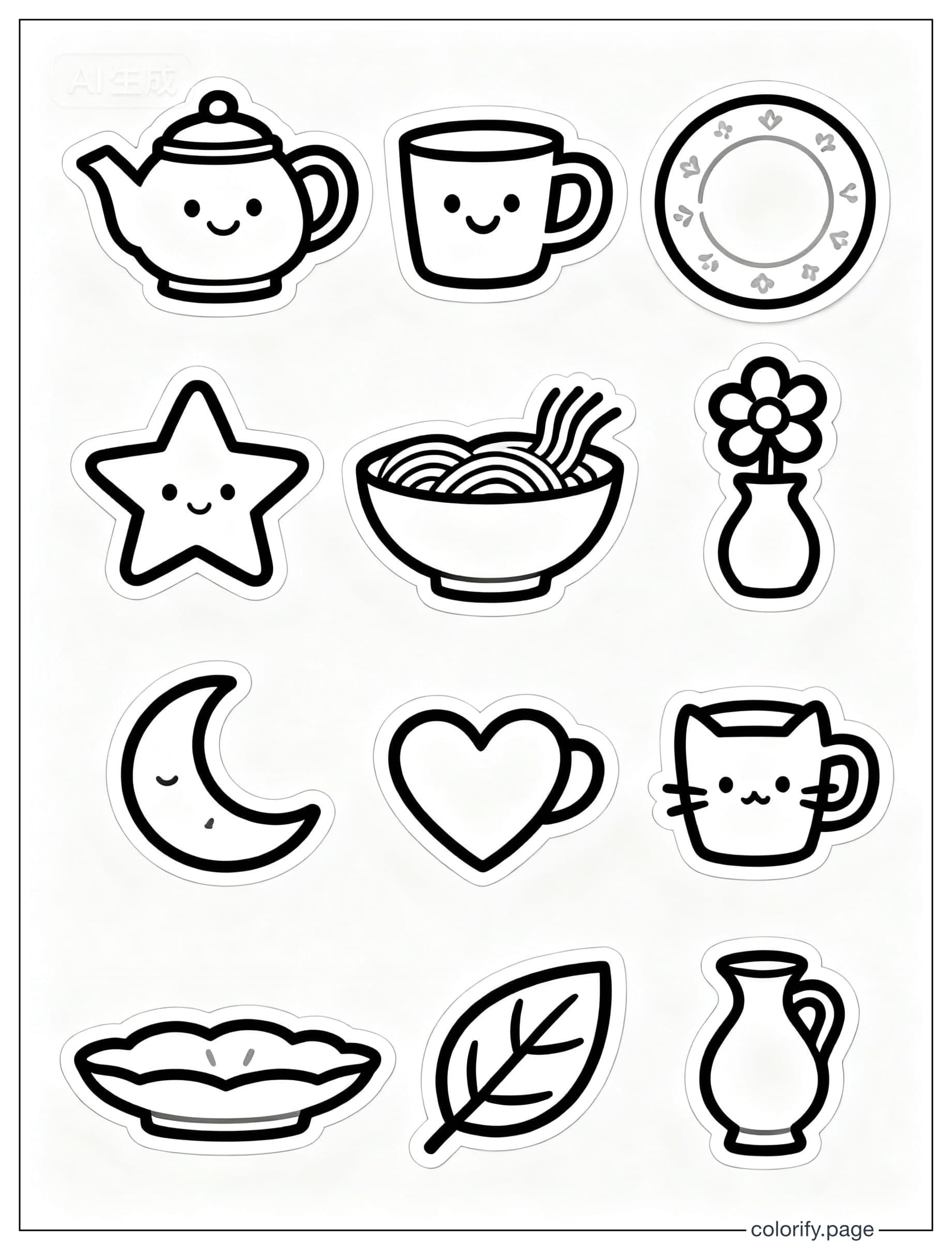 Ceramic Coloring Page涂色页 - 免费可打印(无水印)
