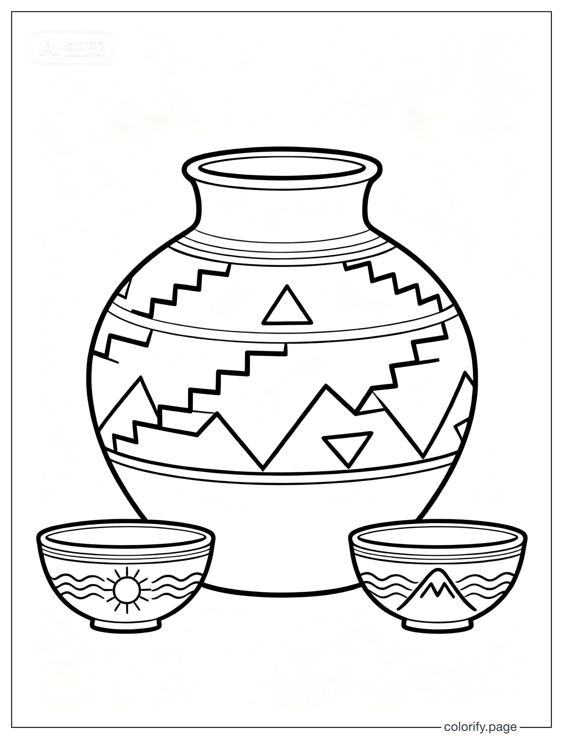 Ceramic Coloring Page涂色页 - 免费可打印(无水印)