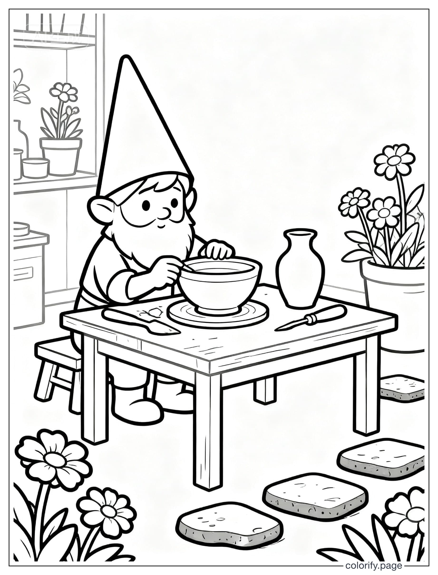 Ceramic Coloring Page涂色页 - 免费可打印(无水印)