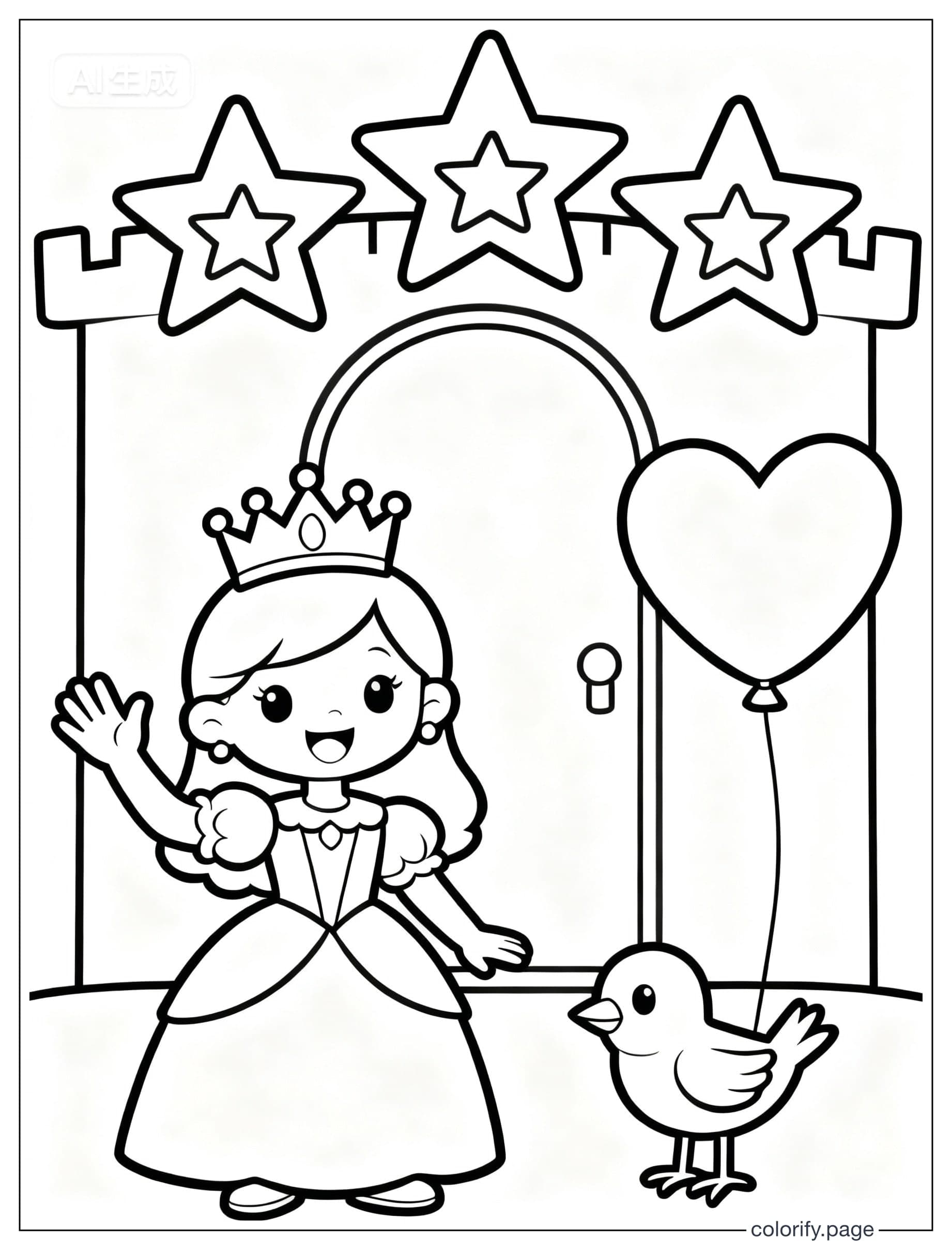 Páginas para colorear de Princess - Gratis e imprimibles (Sin marca de agua)