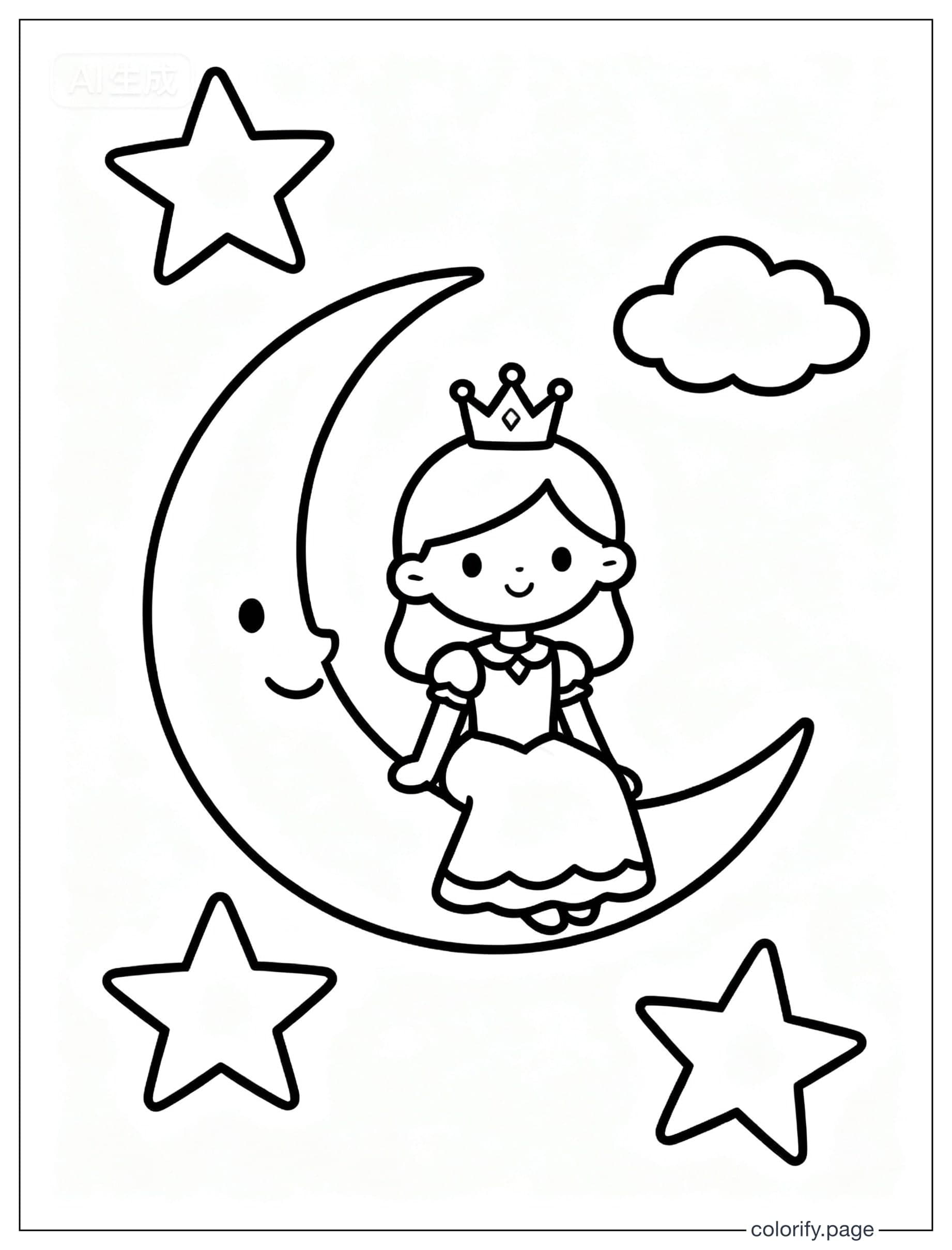 Princess coloring pages - Free & Printable (No Watermark)
