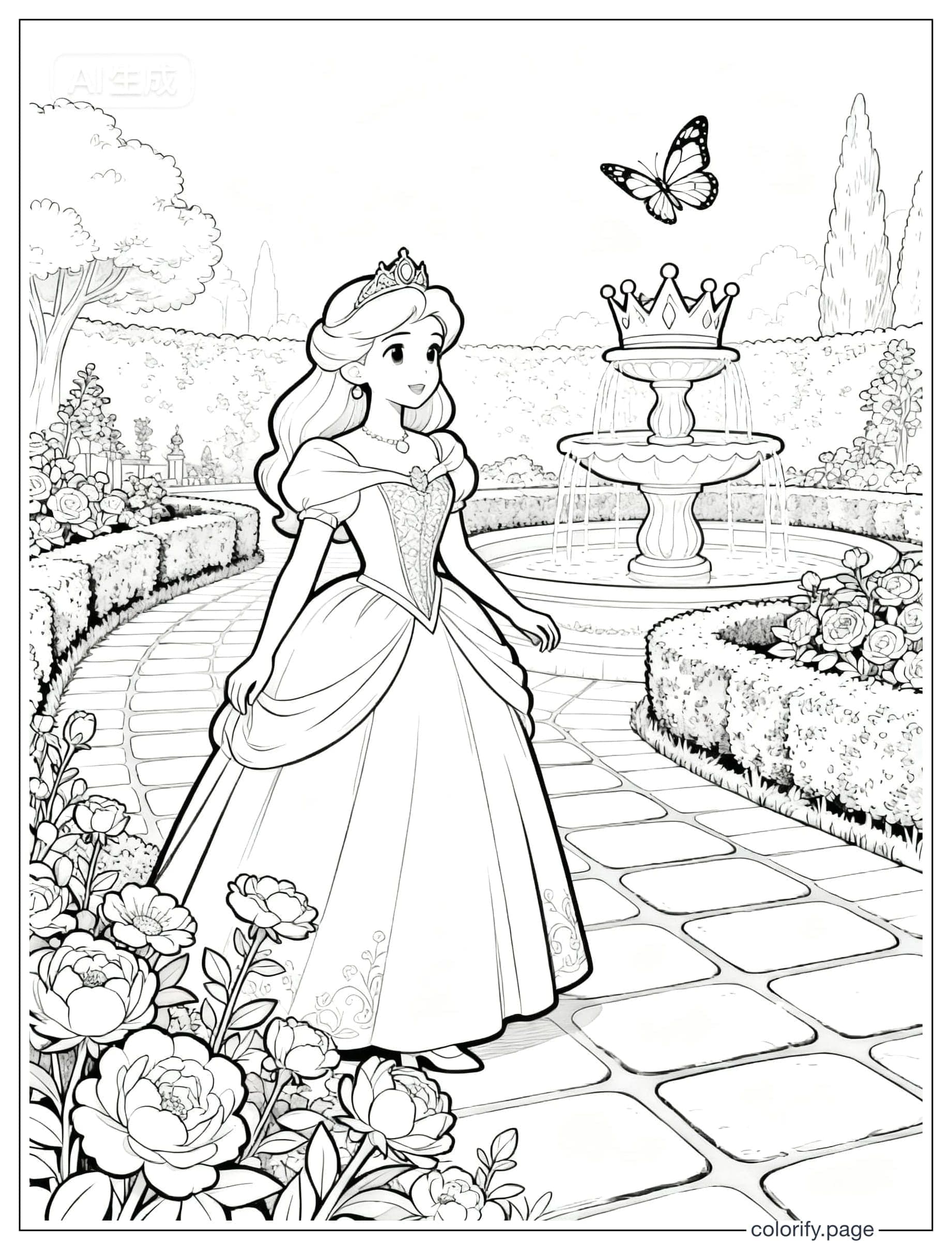 Páginas para colorear de Princess - Gratis e imprimibles (Sin marca de agua)