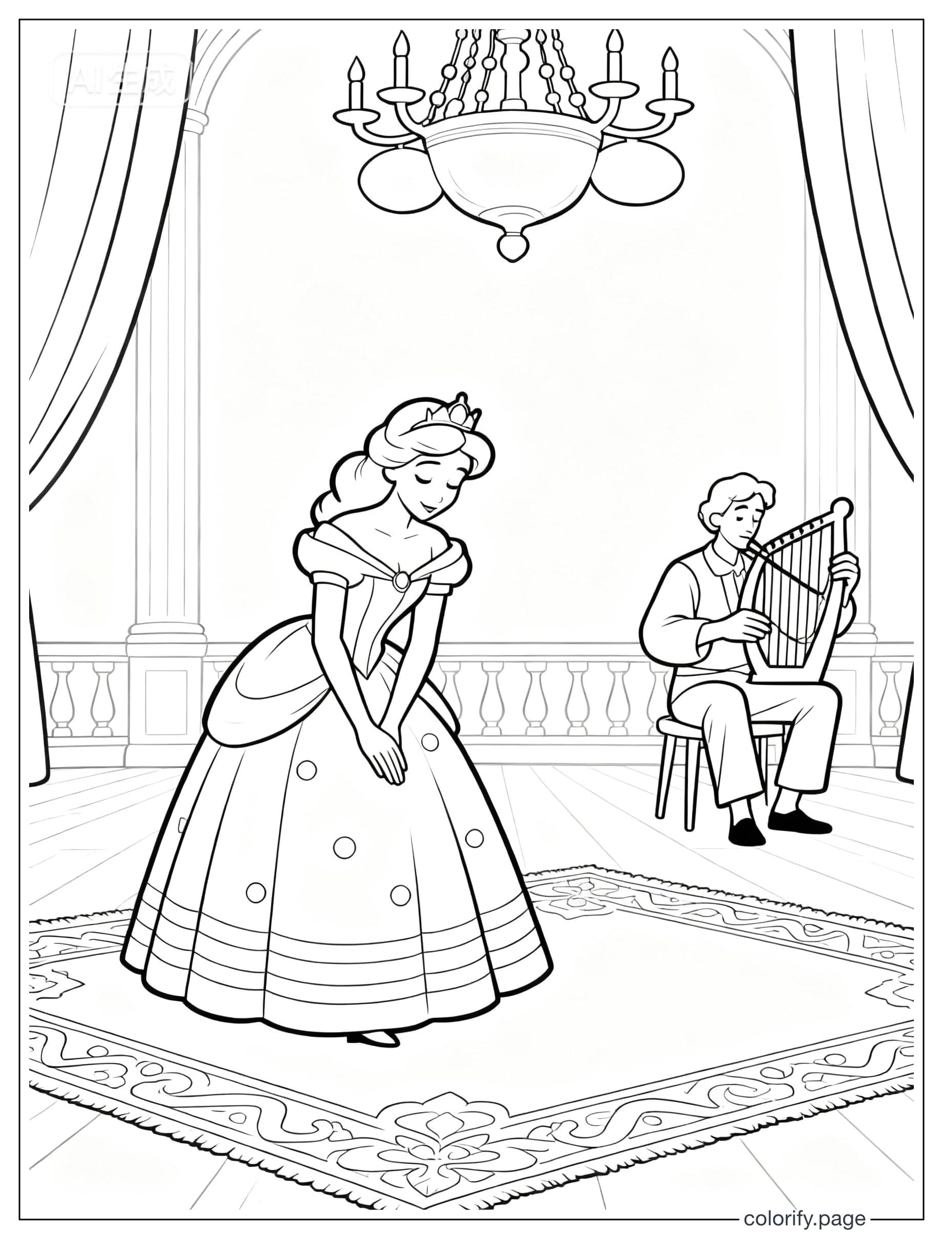 Princess coloring pages - Free & Printable (No Watermark)