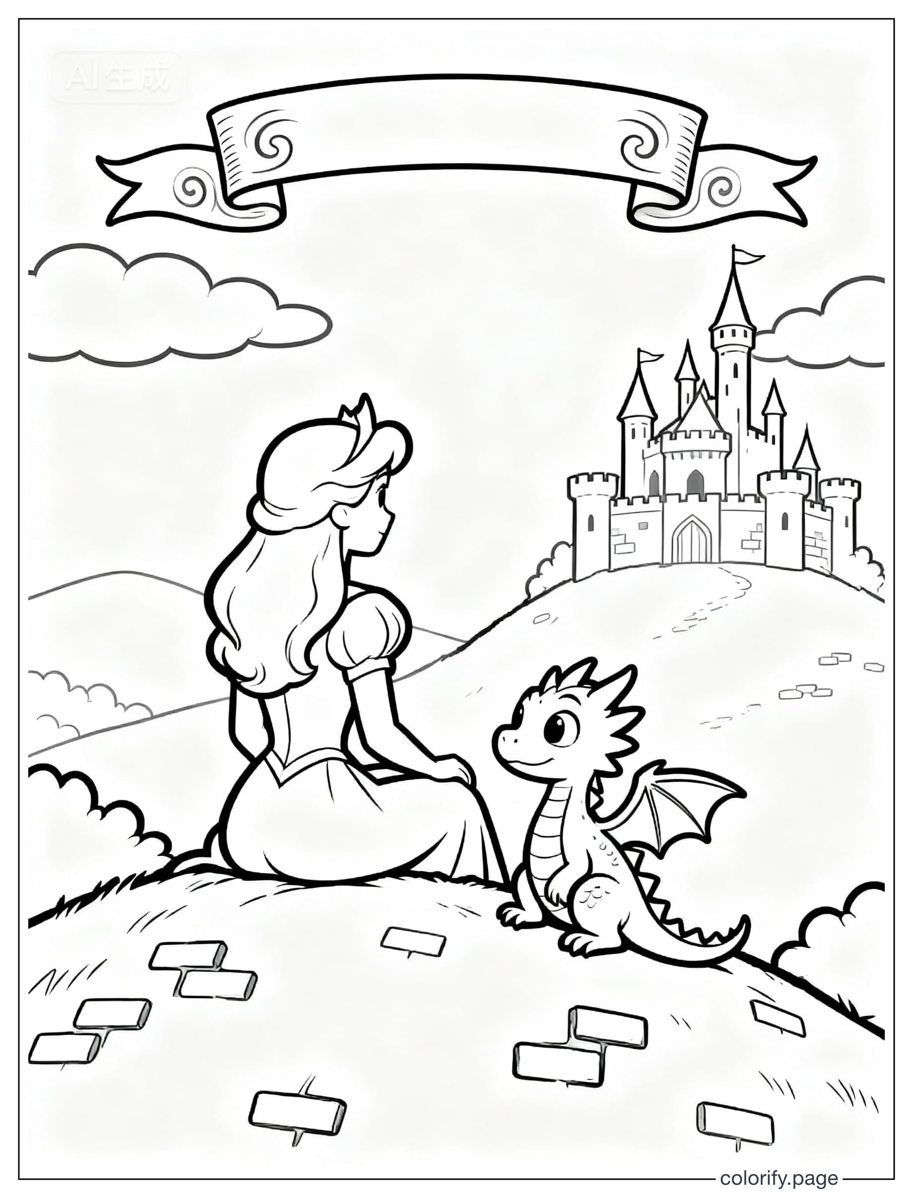 Princess coloring pages - Free & Printable (No Watermark)