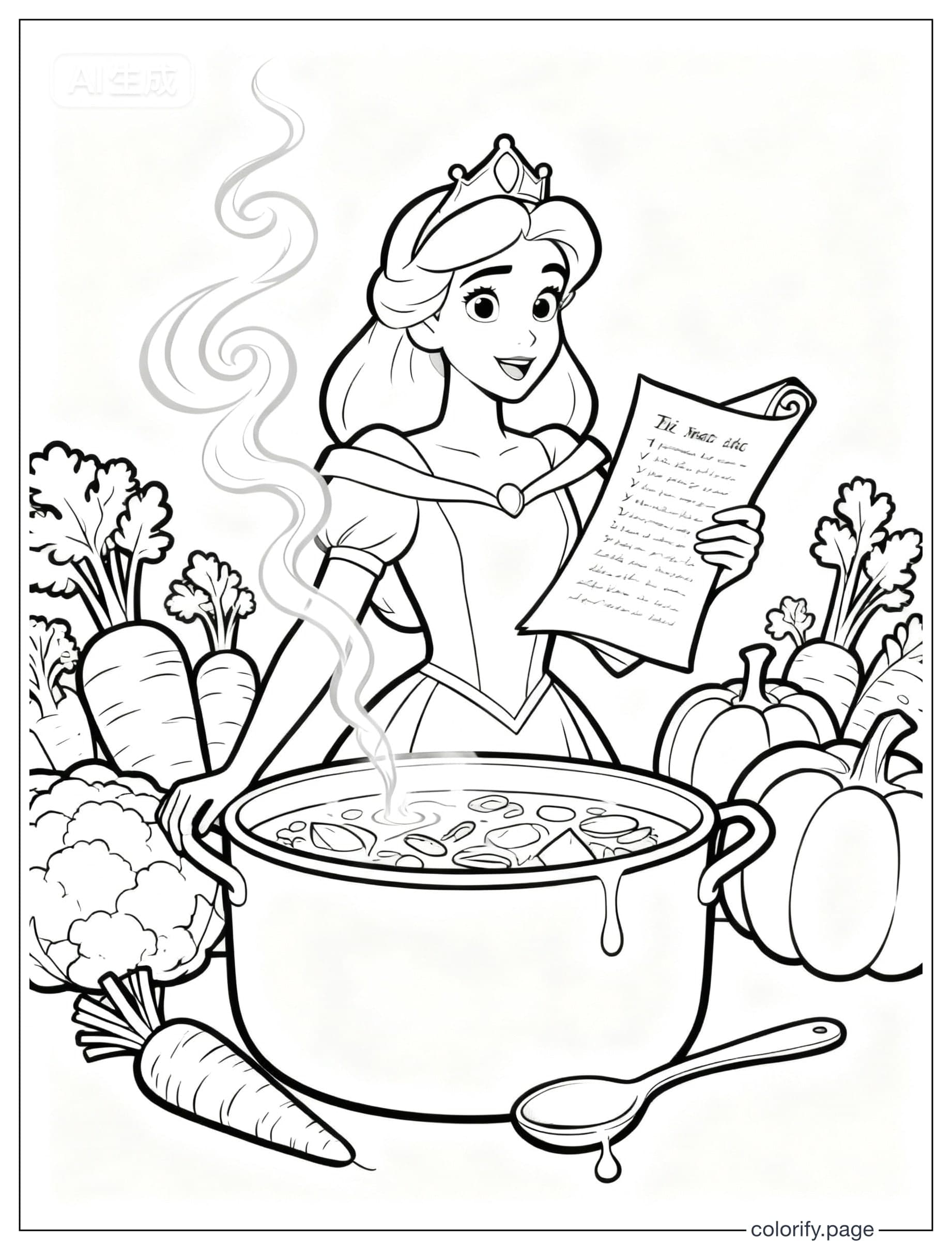 Princess coloring pages - Free & Printable (No Watermark)