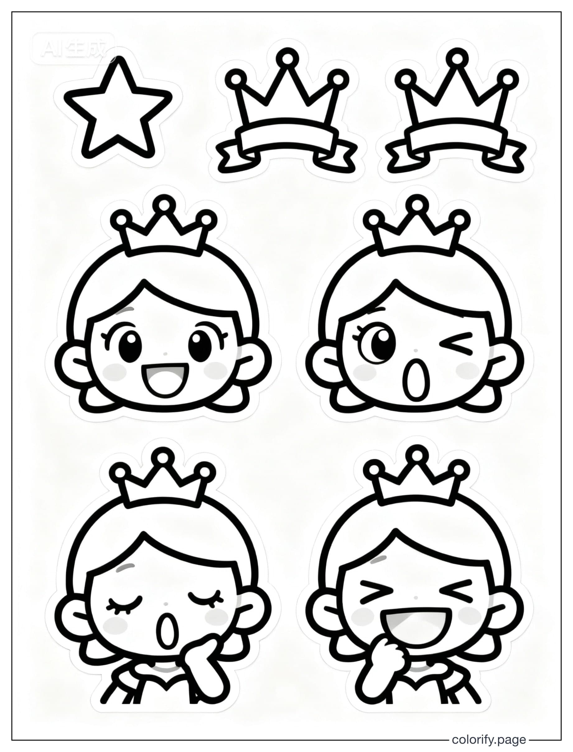 Princess coloring pages - Free & Printable (No Watermark)