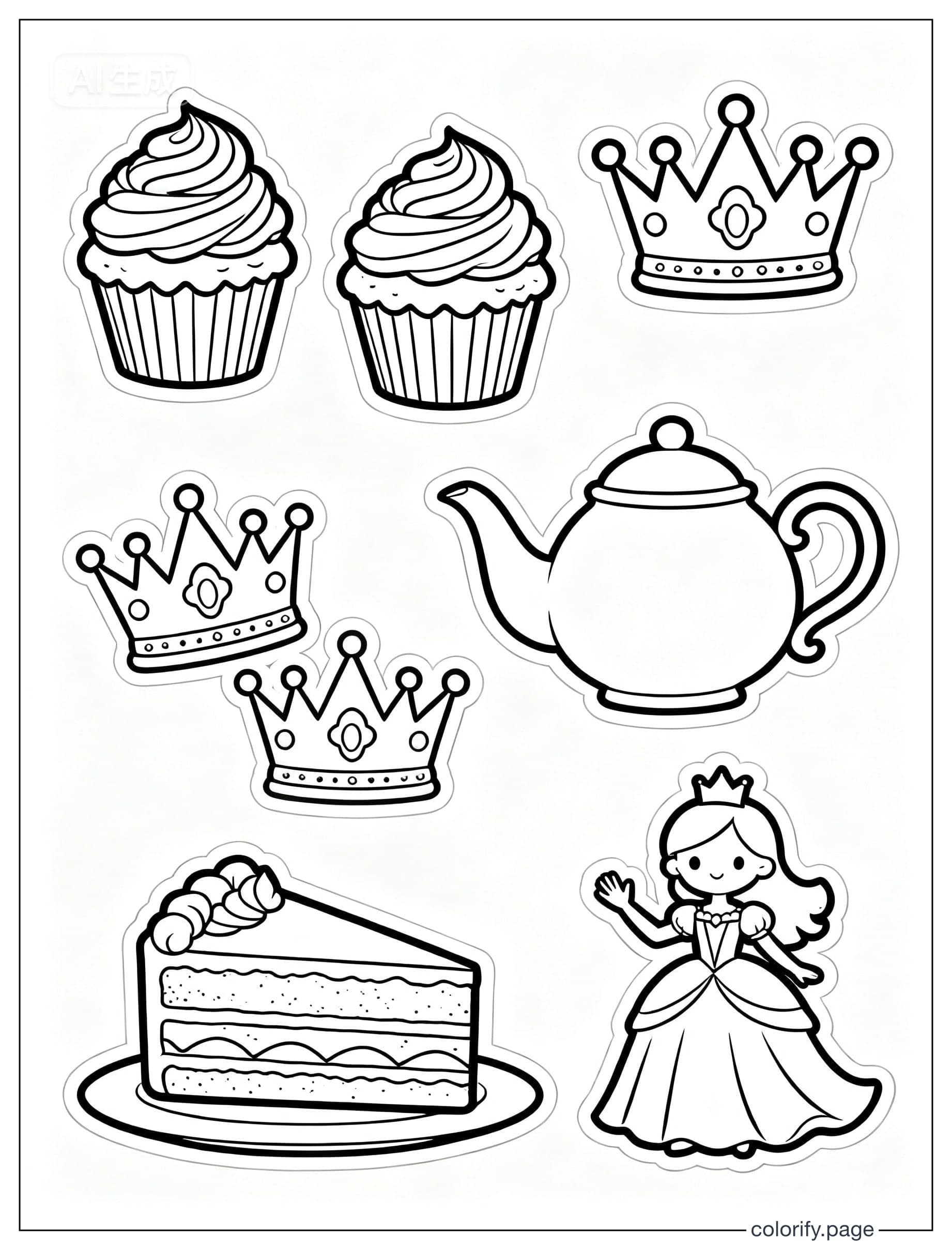 Páginas para colorear de Princess - Gratis e imprimibles (Sin marca de agua)