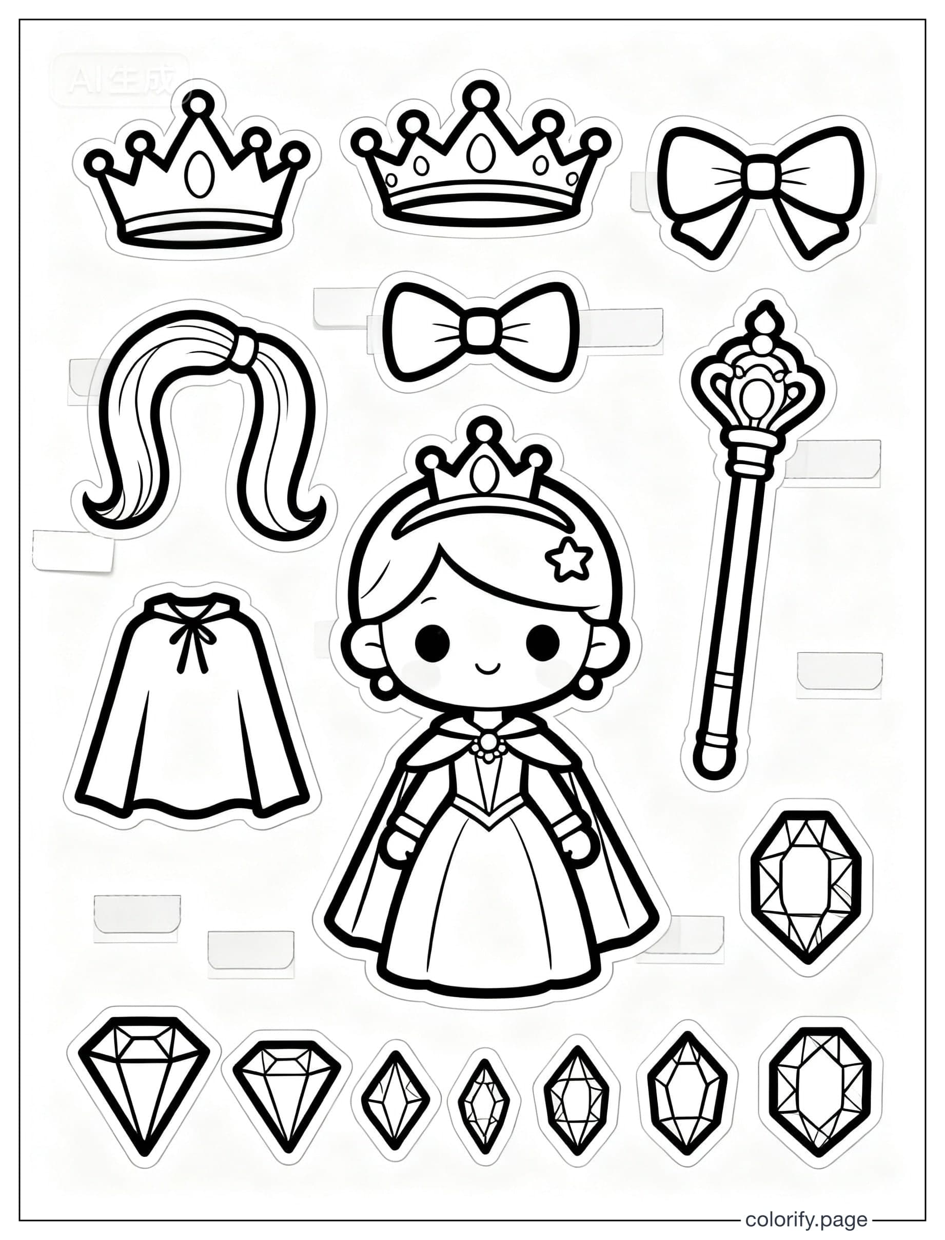 Princess coloring pages - Free & Printable (No Watermark)