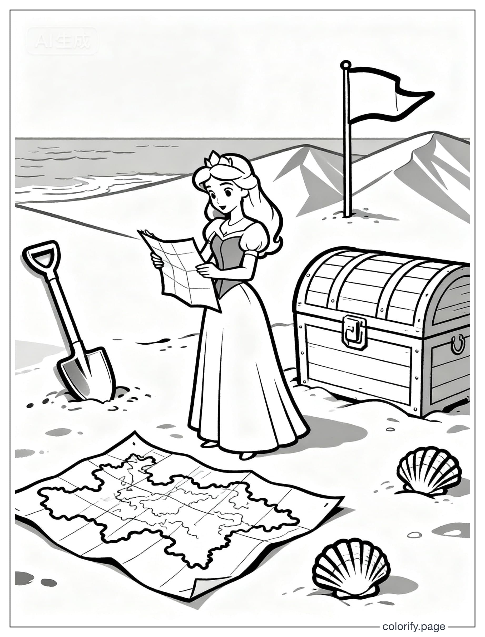 Princess coloring pages - Free & Printable (No Watermark)