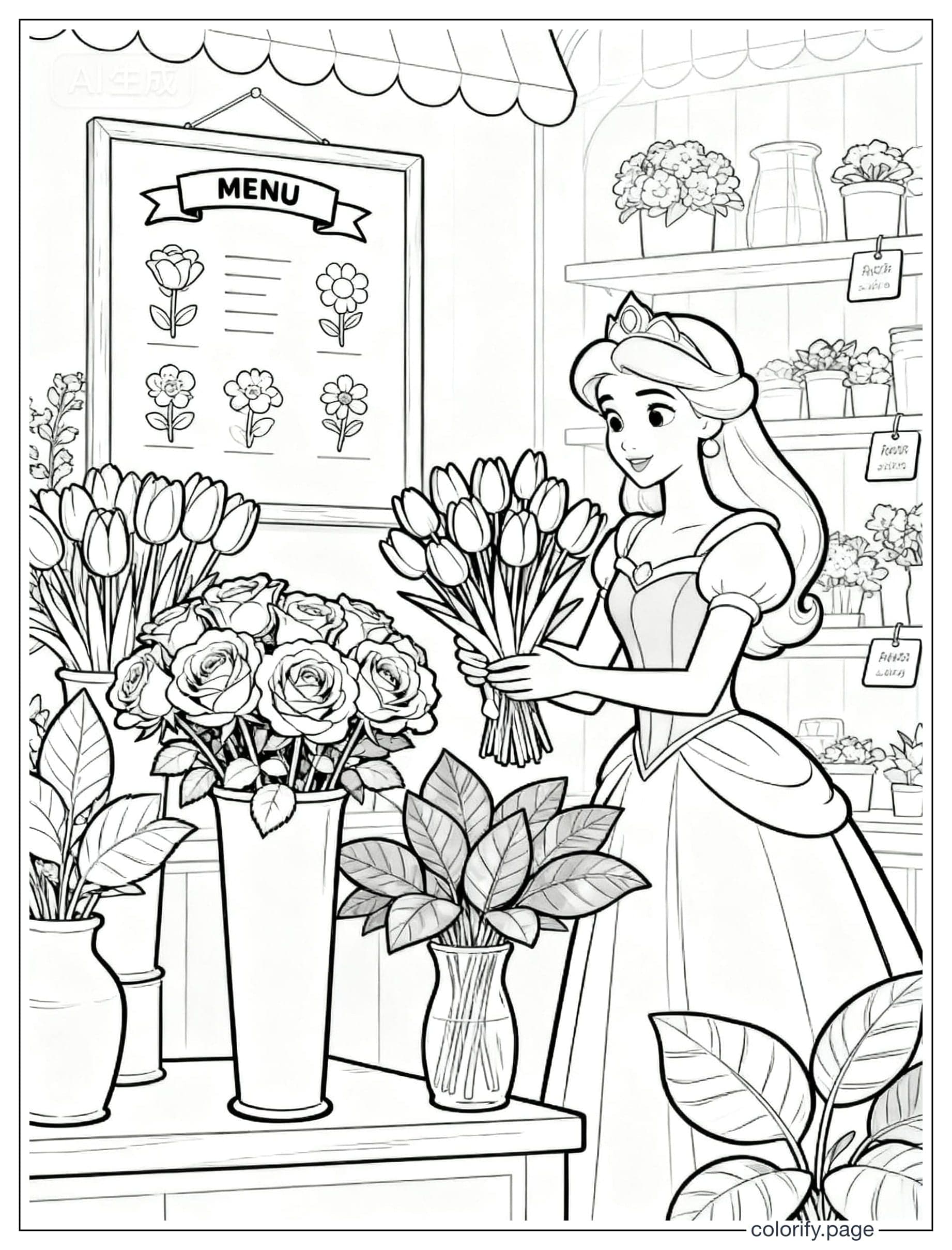 Princess coloring pages - Free & Printable (No Watermark)