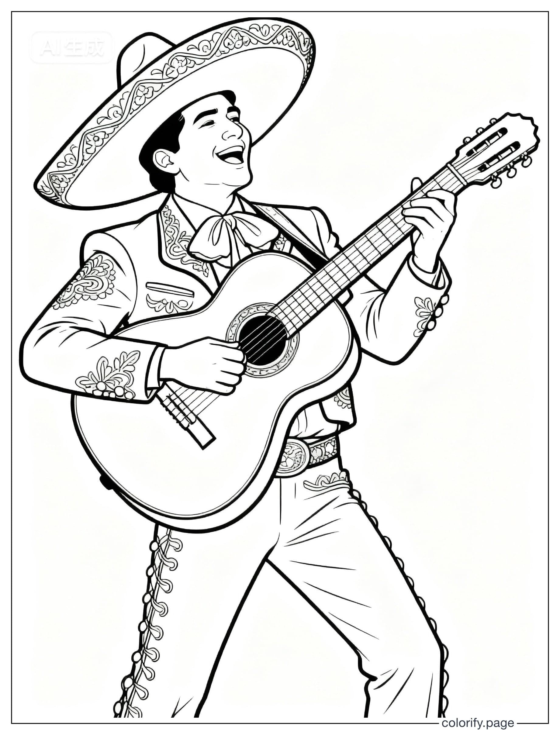 Mexican Culture涂色页 - 免费可打印(无水印)