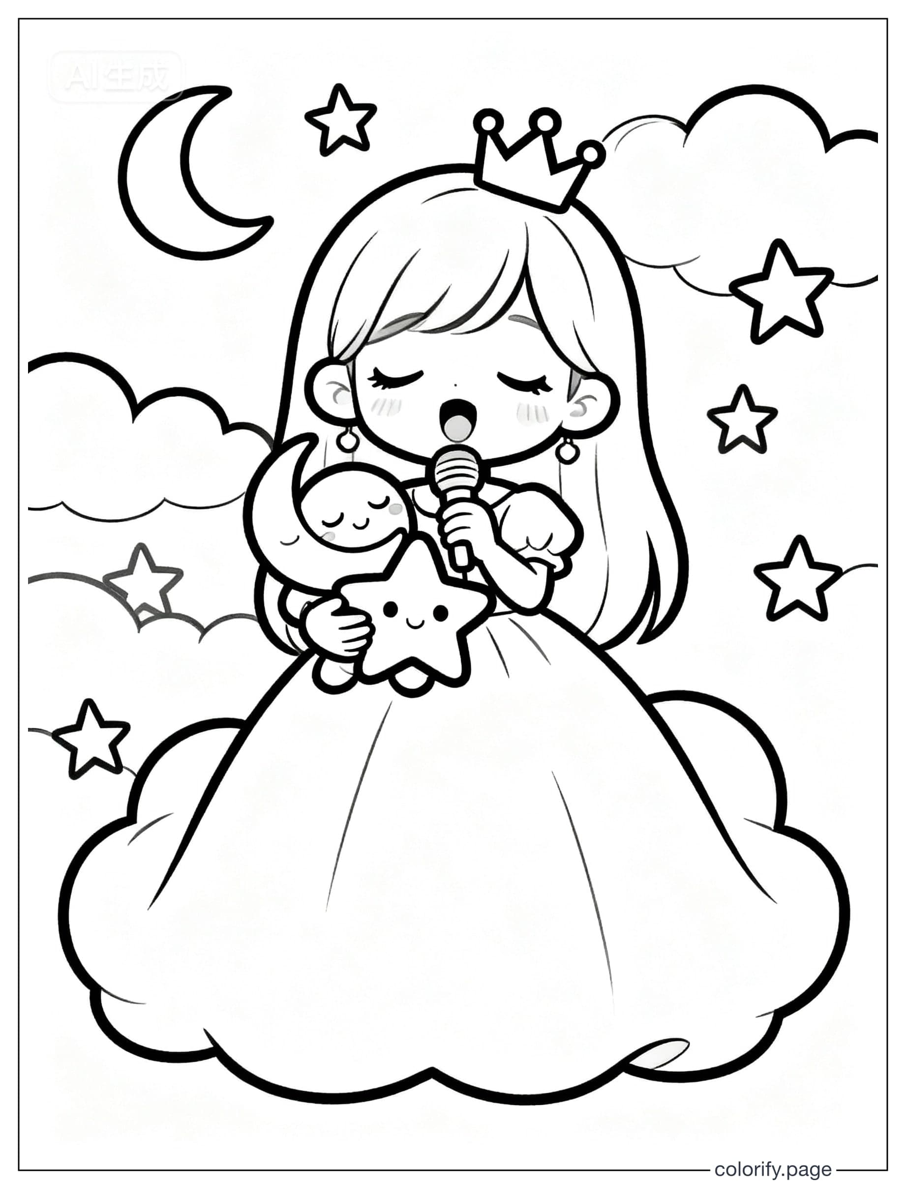 K Pop Star Coloring Page coloring pages - Free & Printable (No Watermark)