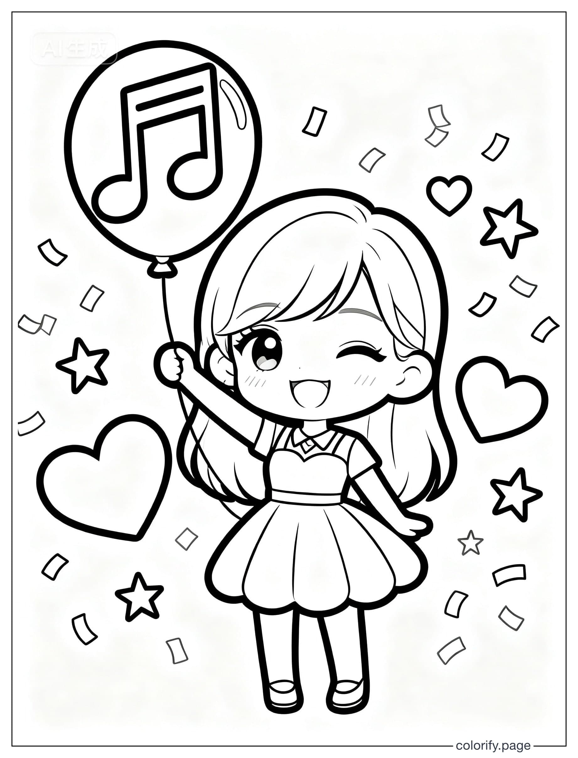 K Pop Star Coloring Page coloring pages - Free & Printable (No Watermark)