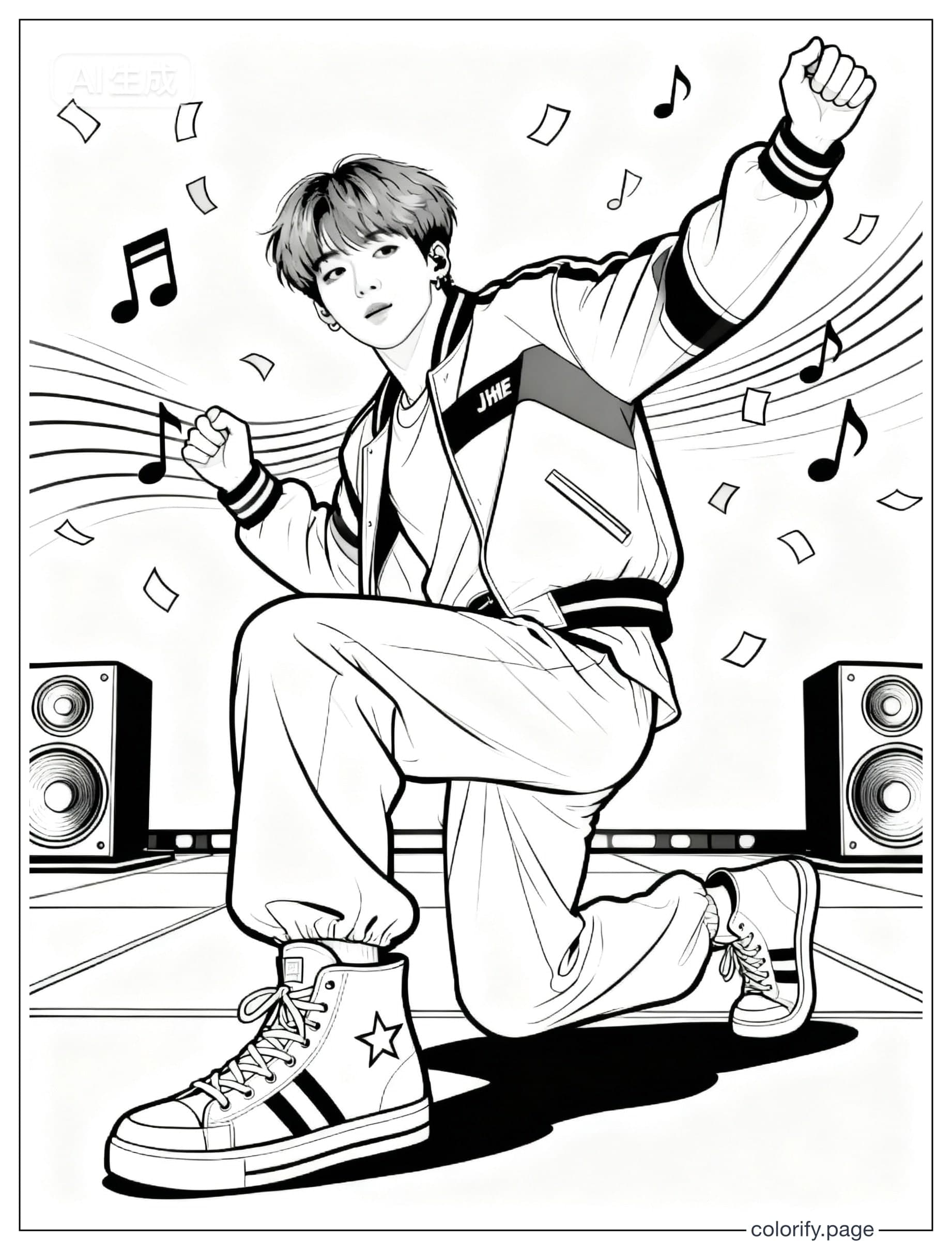 K Pop Star Coloring Page coloring pages - Free & Printable (No Watermark)