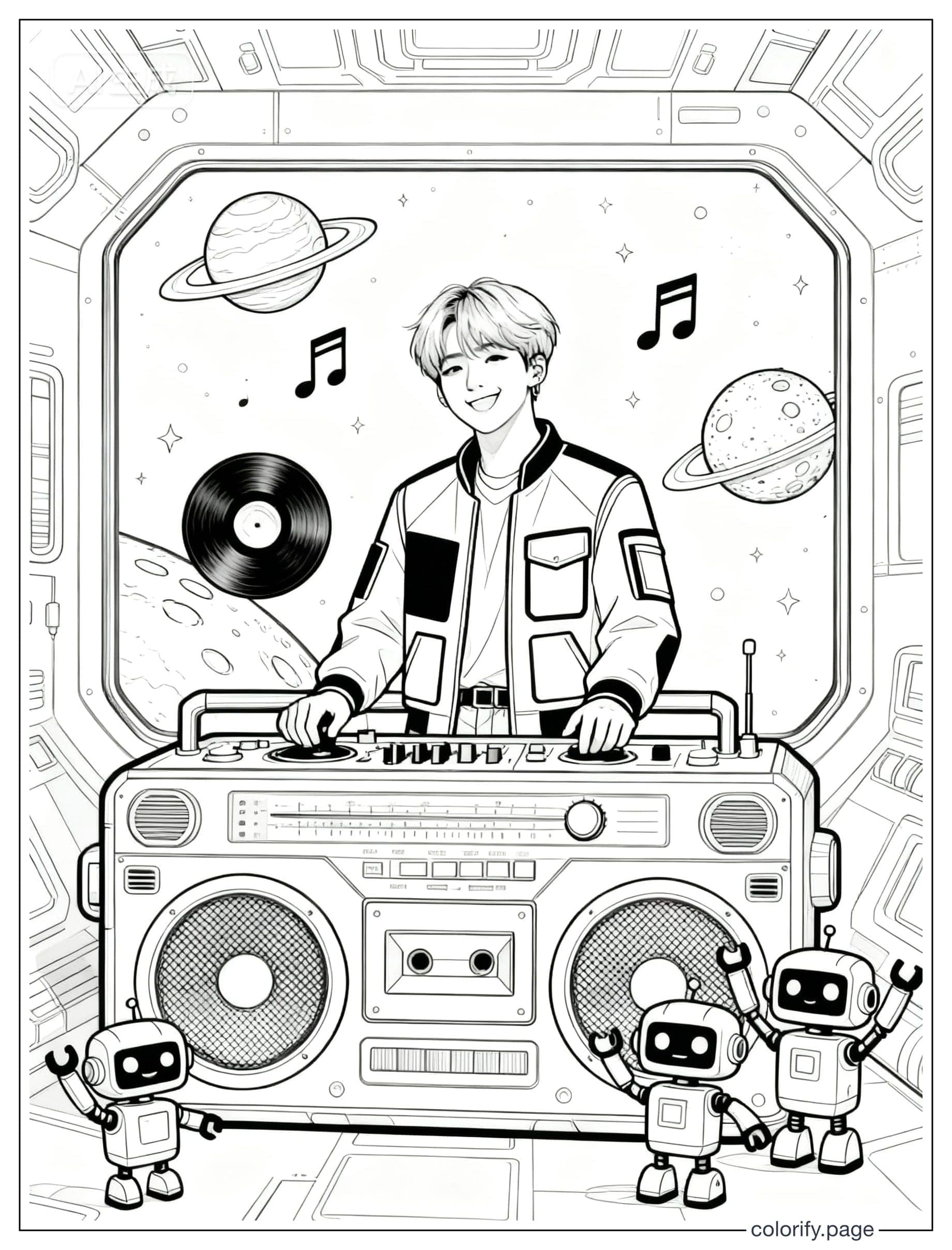 K Pop Star Coloring Page coloring pages - Free & Printable (No Watermark)