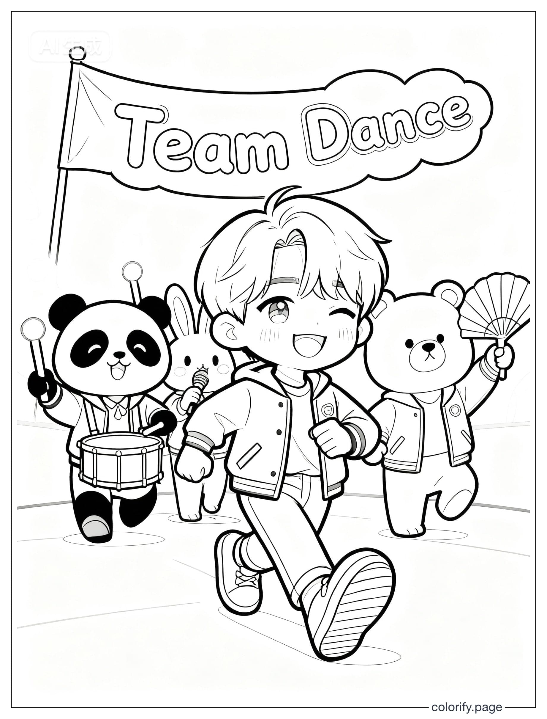 K Pop Star Coloring Page coloring pages - Free & Printable (No Watermark)