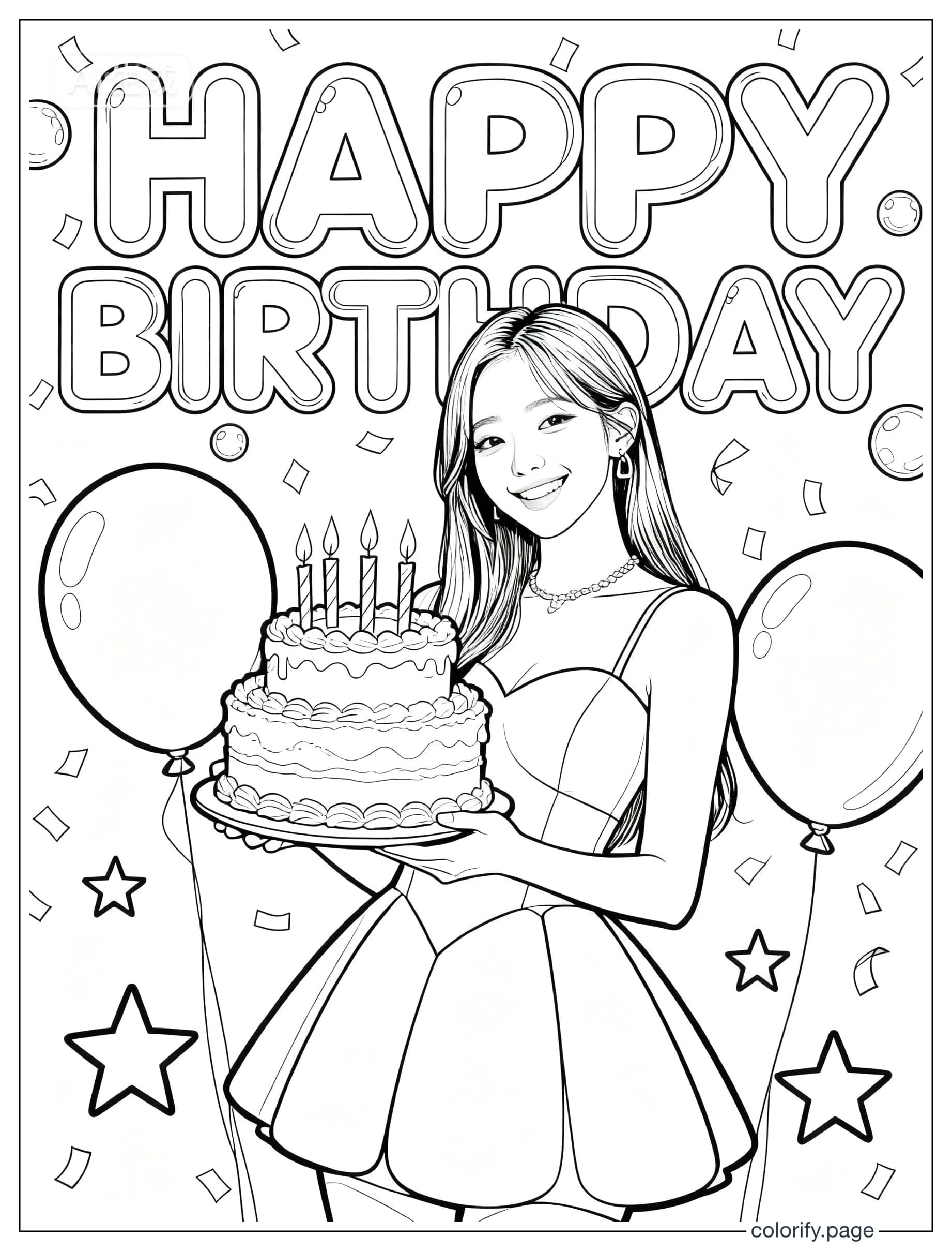 K Pop Star Coloring Page coloring pages - Free & Printable (No Watermark)