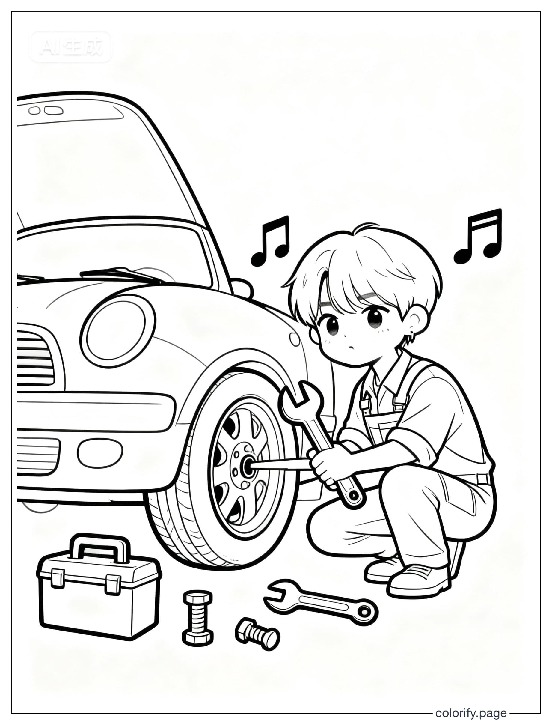 K Pop Star Coloring Page coloring pages - Free & Printable (No Watermark)